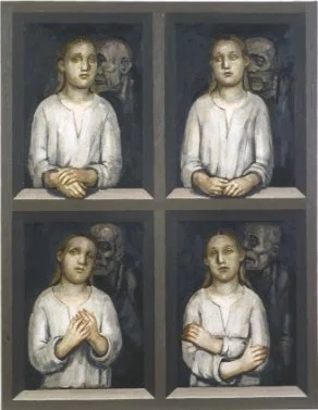 #907  The Visitor  (1996)  Painting,  91 x 71 cm.  Price:  £3500