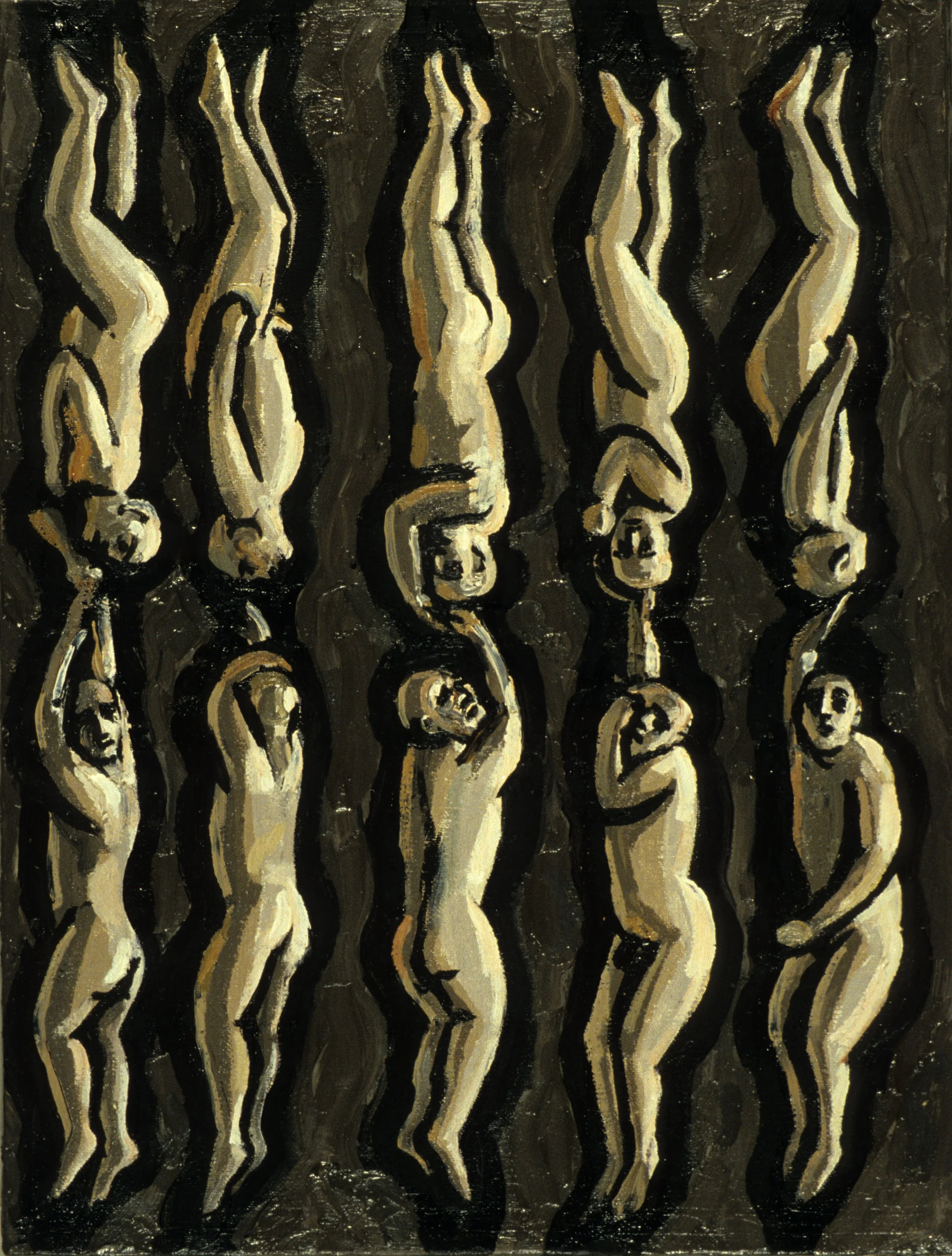 #613  Attempts at Levitation  (1990)  Painting, 41 x 30 cms