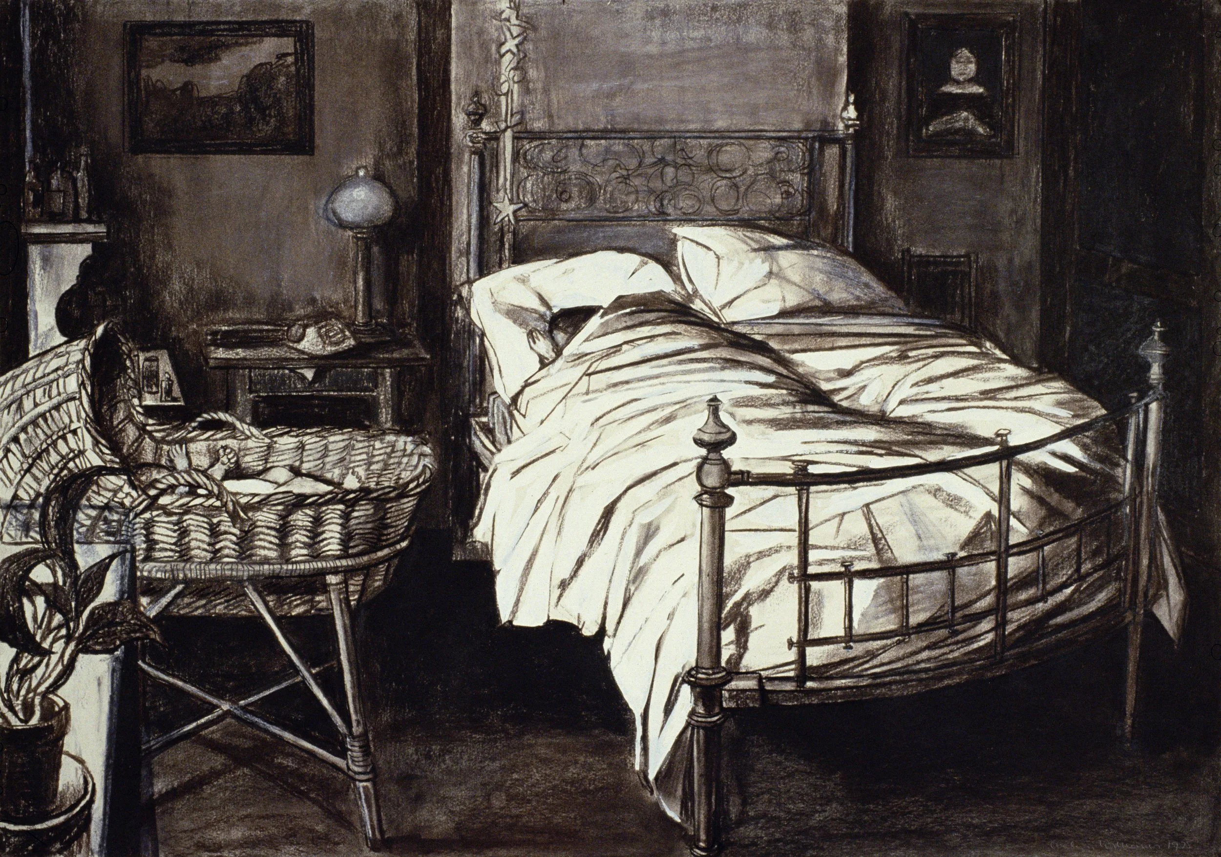 Fay Weldon's Bedroom 1 (1978) 74 x 96 cm.