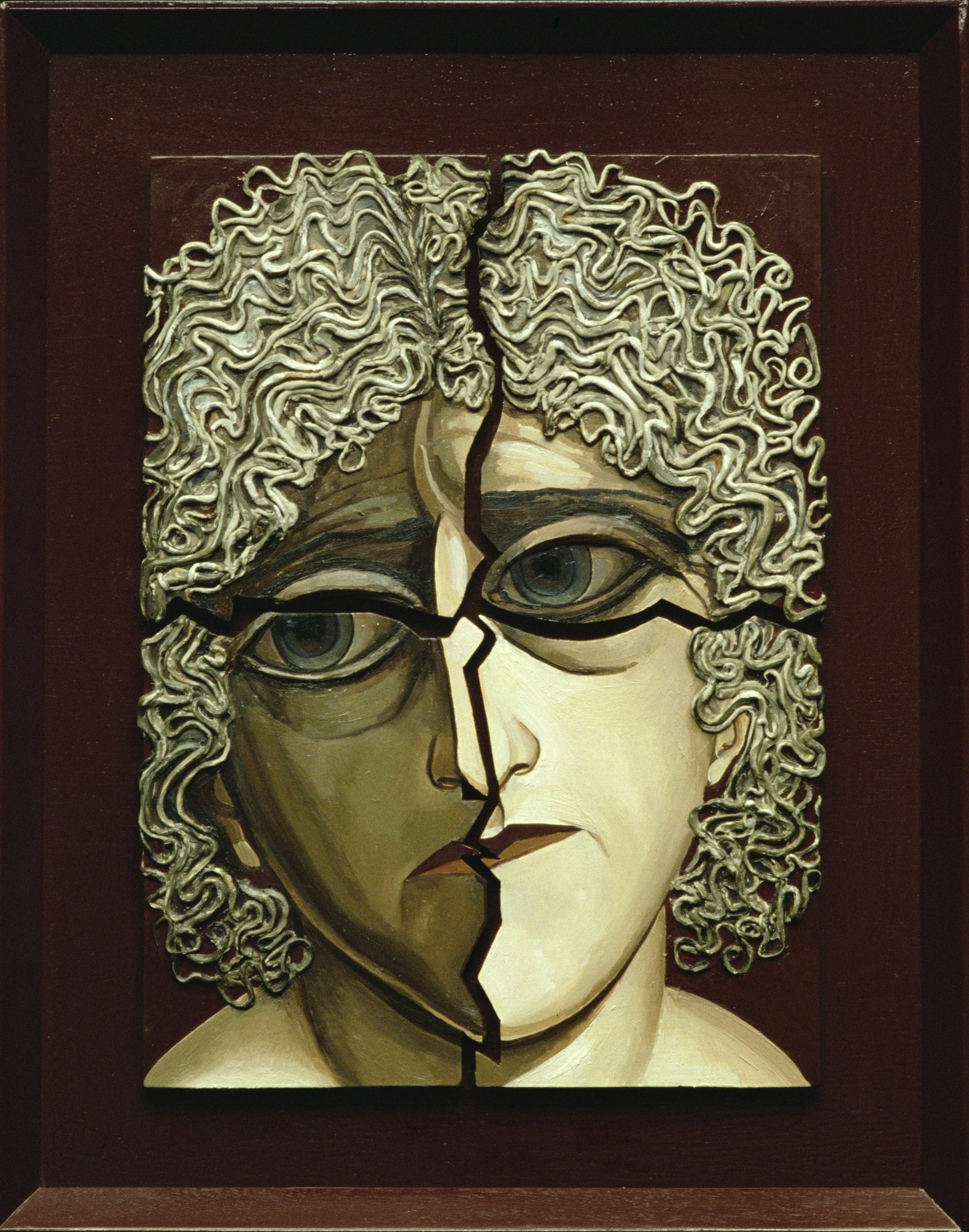 #58   My Middle-Aged Friend   (1980)   Painted Relief,  67 x 53 cms