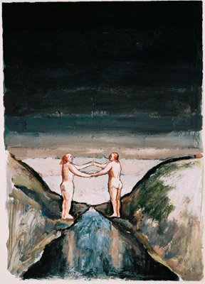 #640   Day into Night Study 1 - I meet my other half (1991)   Painting, 35 x 25 cm.  Price: £750