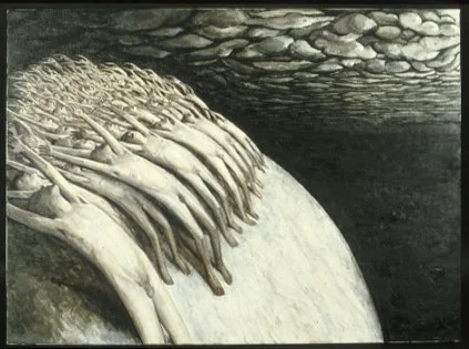 #29  Men by the Sea  (1987)  Painting,  99 x 135 cm.  Price:  £4000