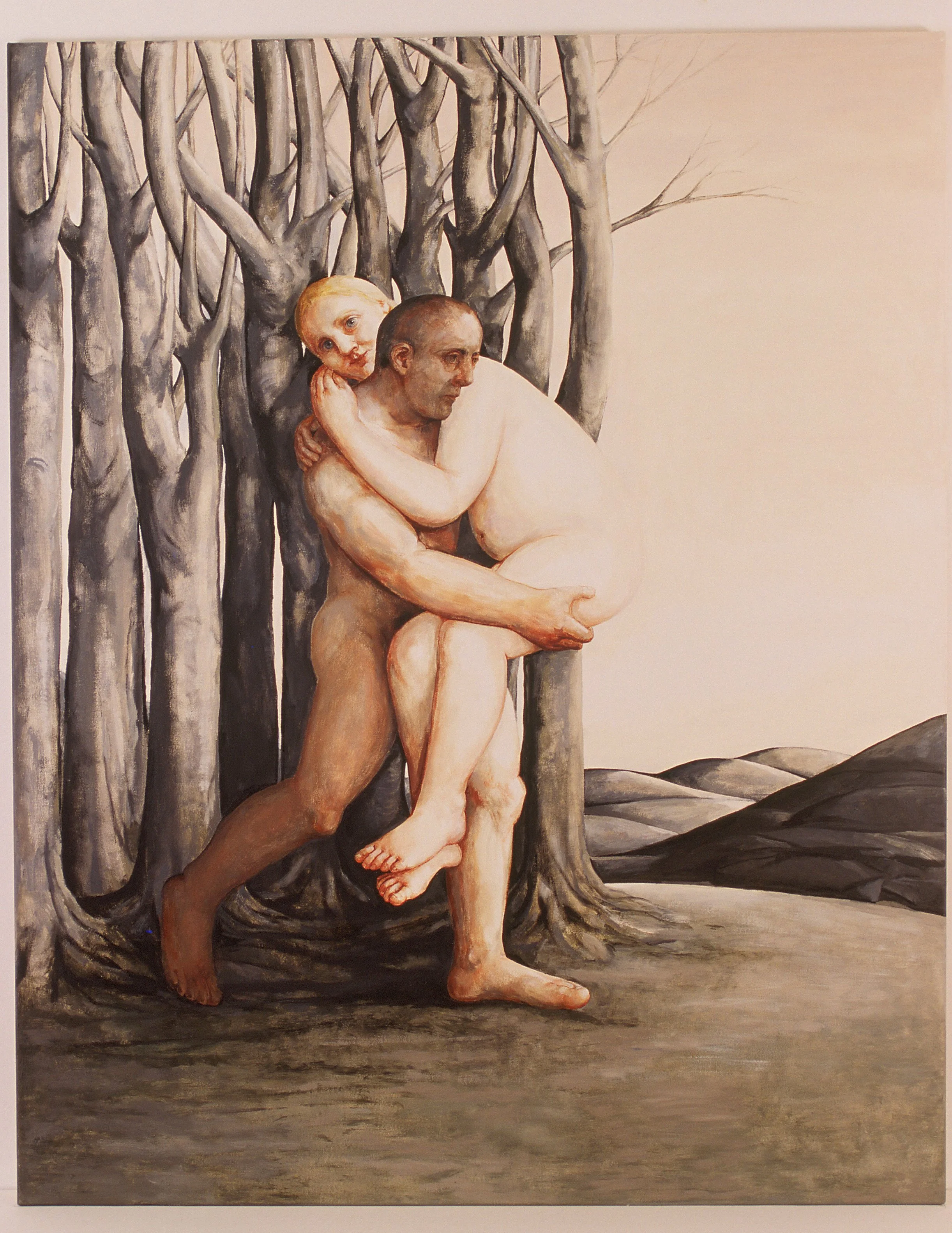 #861  Man Carrying his Wife No. 2  (1995)  152 x 122 cm.  Price:  £8000