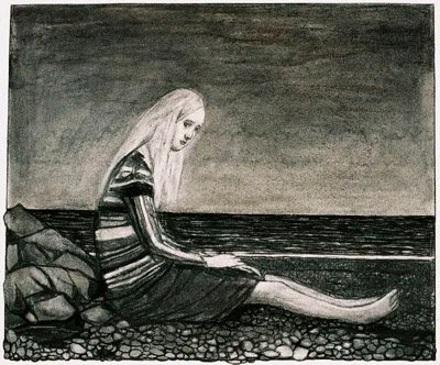 Emma by the Sea 2 (1975), 69 x 79 cm.