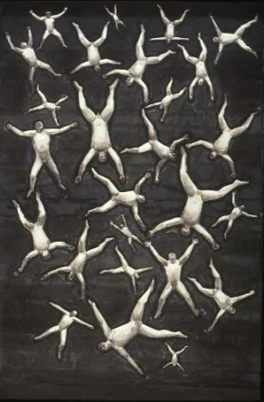 #576  The Fal l (1990)  Drawing  142 x 176 cm.