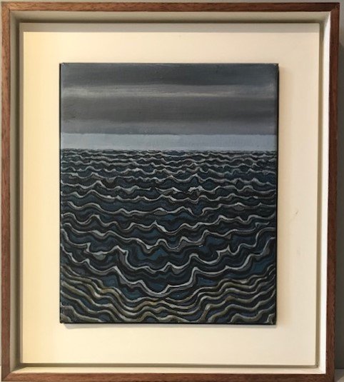 #1223(4). Sea Study. 2006. Oil on canvas. 44 x 39 cms (including frame). Signed and dated on reverse. Price: £1500