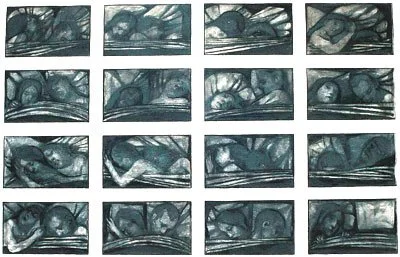 Study for "Sleeping Couple" (1975), 59 x 83 cm.