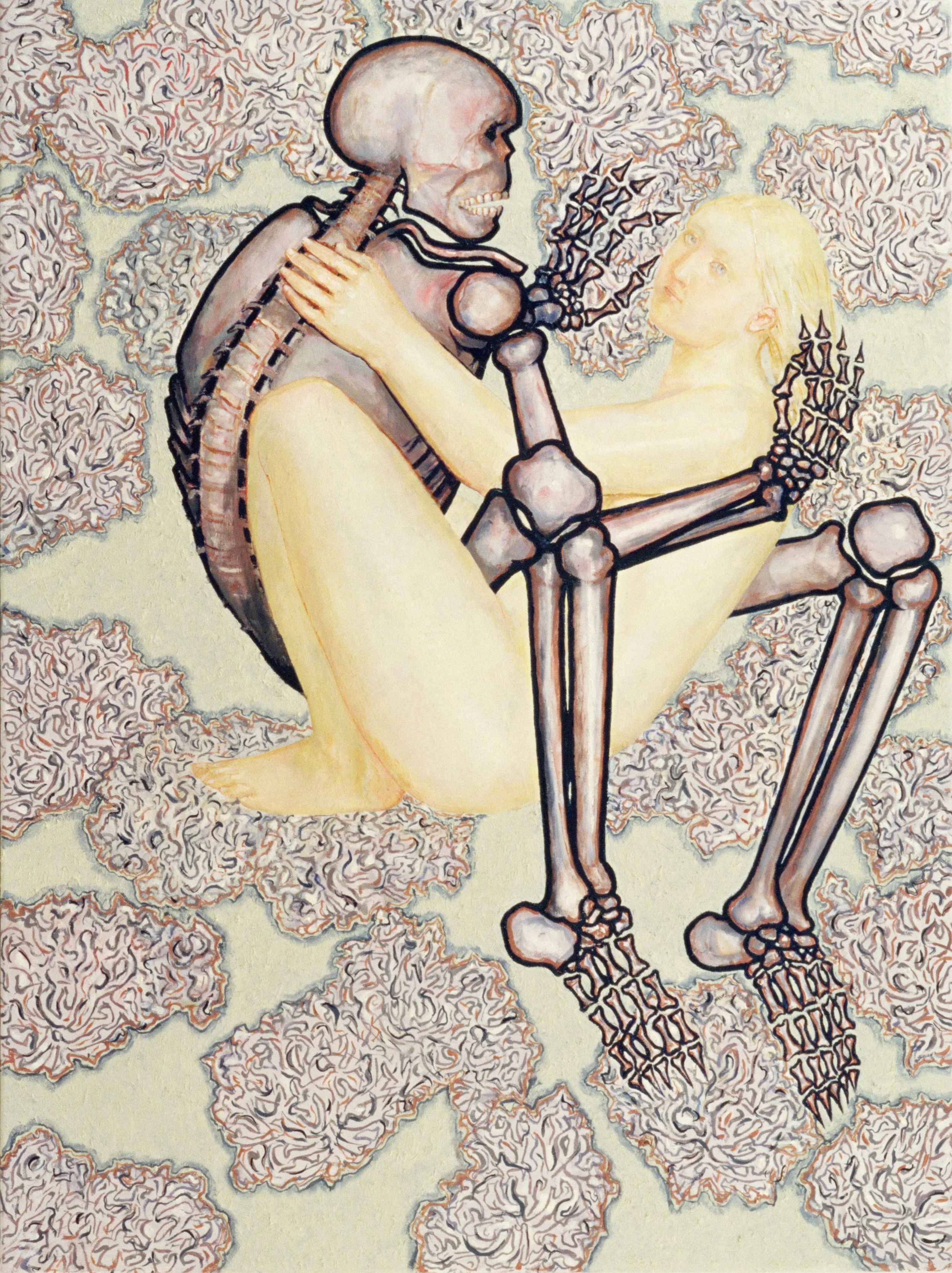 #1077  Death and the Maiden Set 1-2  (2001)  Painting  122 x 91 cm.  Price:  £6000