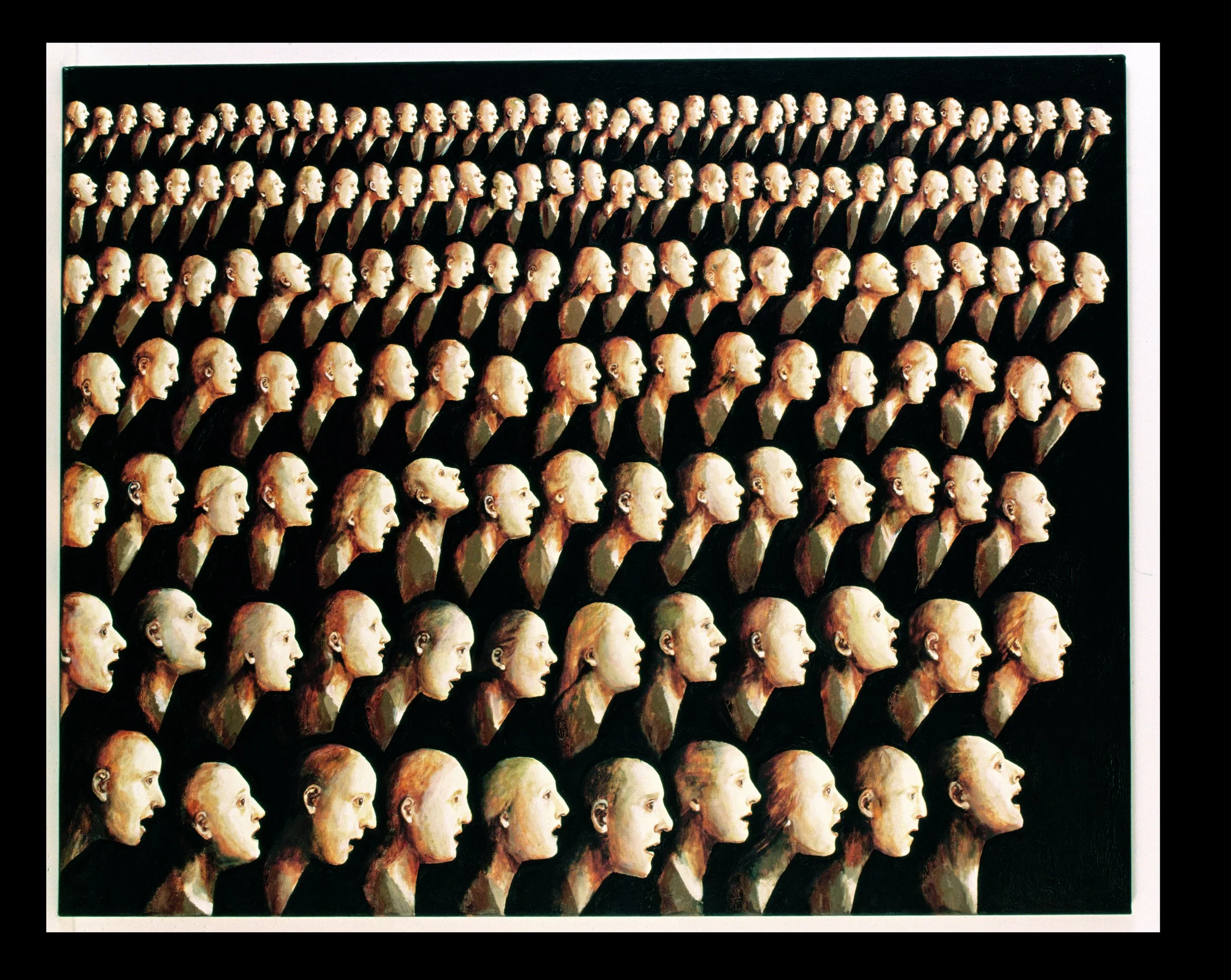 #828  Face to Face 1  (1994)  Painting  122 x 152 cms