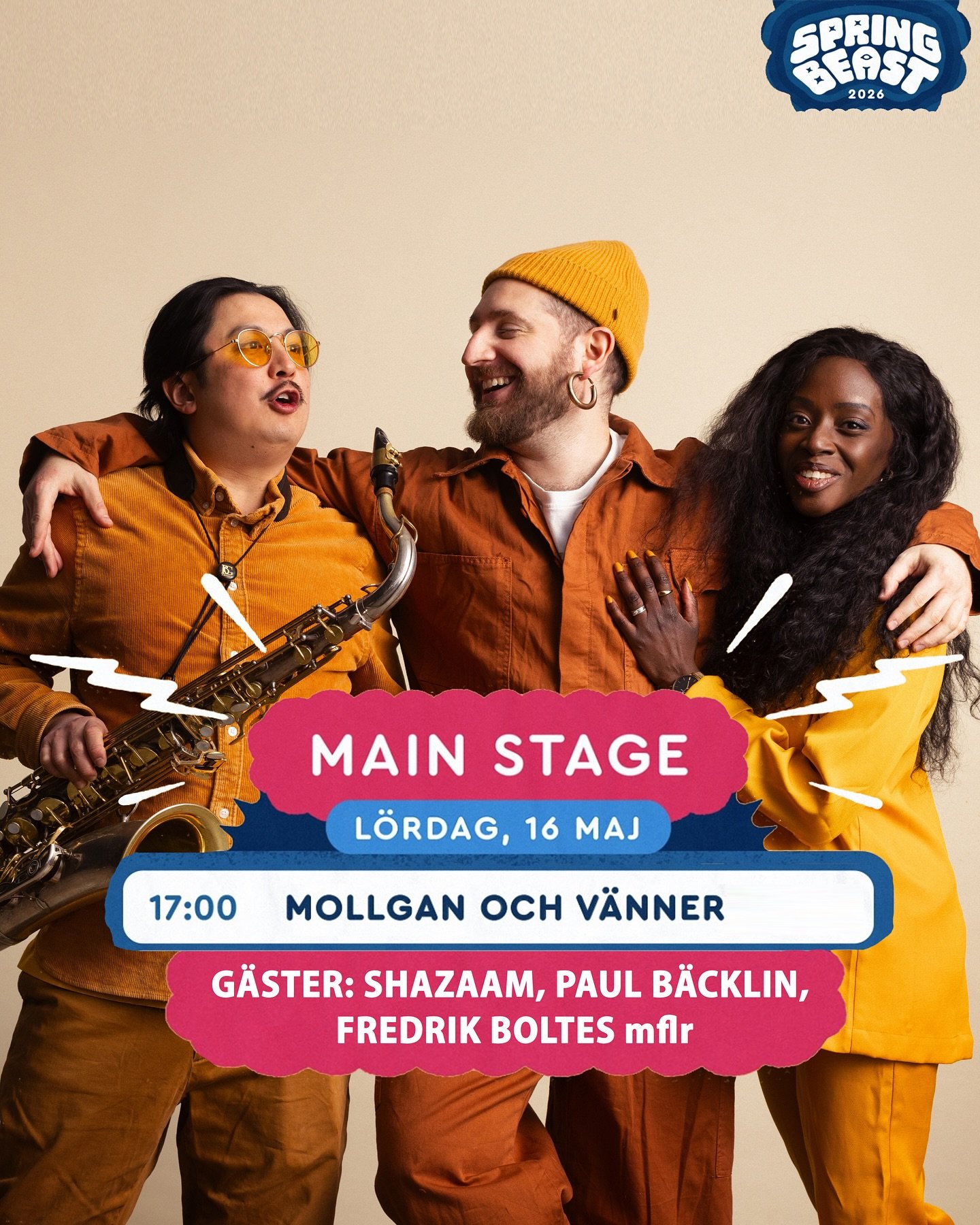Imorgon (l&ouml;rdag 17:00) spelar vi p&aring; &aring;rets fetaste graffiti och streetart festival SPRINGBEAST 2026 🙌 Vi tar ocks&aring; med oss grymma g&auml;ster som Shazaam, Fredrik Boltes fr&aring;n Partiet och Paul B&auml;cklin 🔥 17:00 p&aring