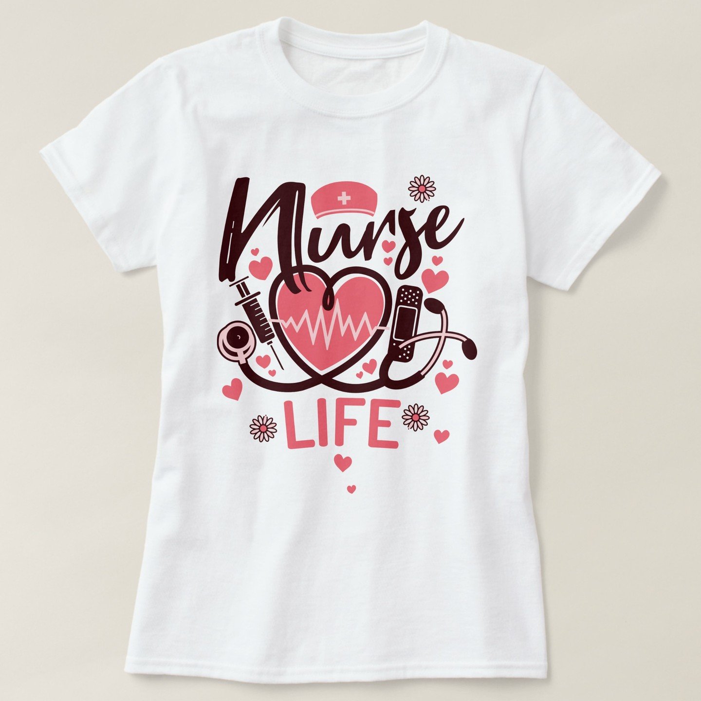 May has National Nurse Week, National Nurses Day (May 6), International Nurse Day (May 12)! Show off your Nurse self or give a gift to a nurse with this cute Nurse Life design. #linkinbio
.
#zazzle #redbubble #teepublic #zazzlemade #shirt #stickers #