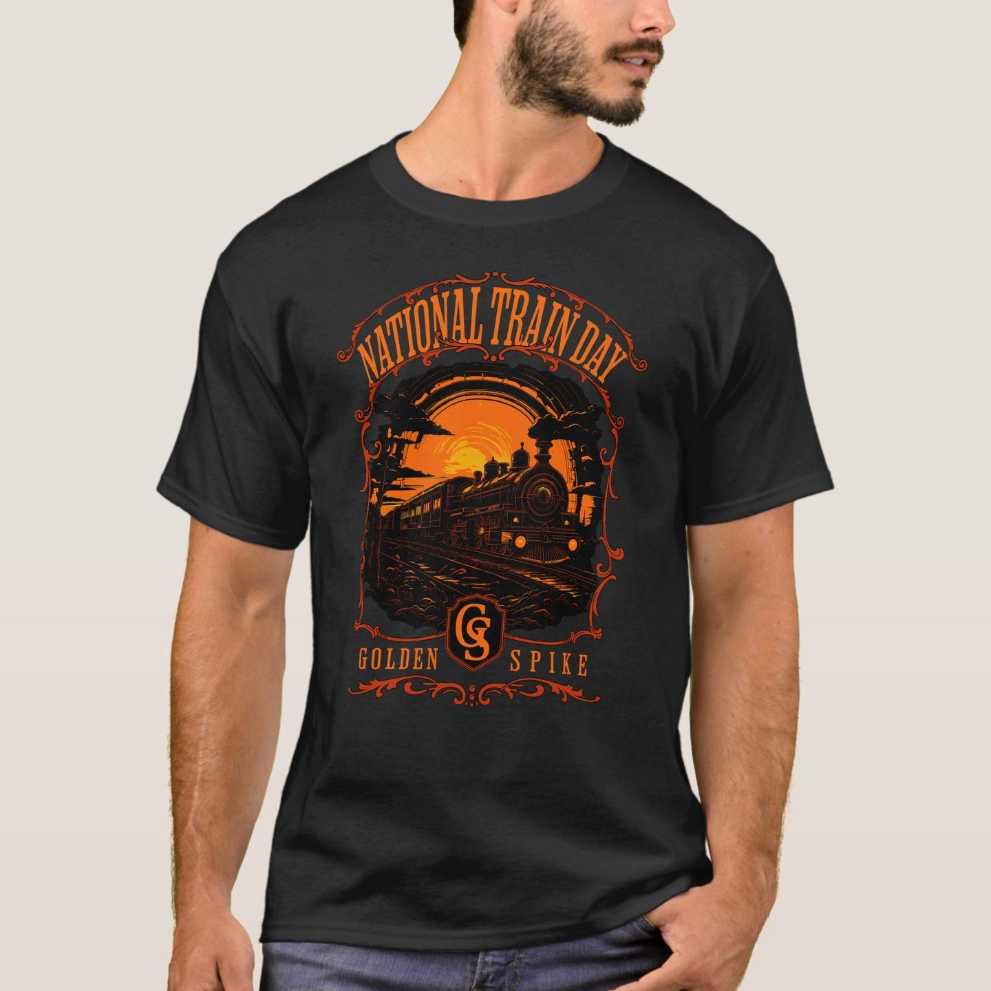 The Saturday closest to May 10th is National Train Day! The day commemorates the anniversary of the the &ldquo;last spike&rdquo; or the &ldquo;golden spike.&quot; Celebrate with this vintage design of a train at sunset. #linkinbio
.
#zazzle #redbubbl