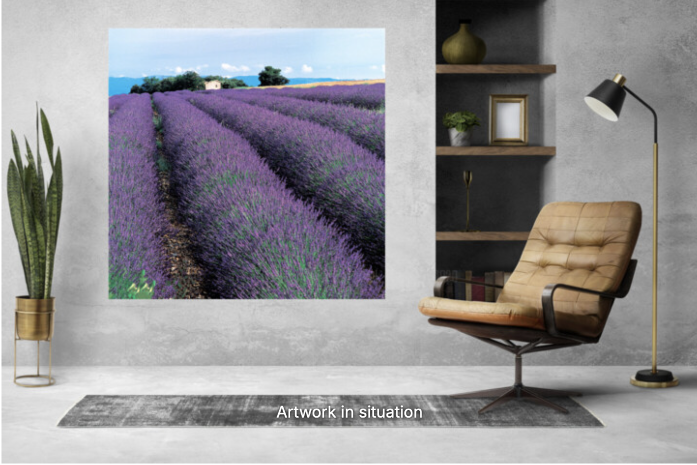 Artistic photography print Lavender Field by photographer Derek Harris - details