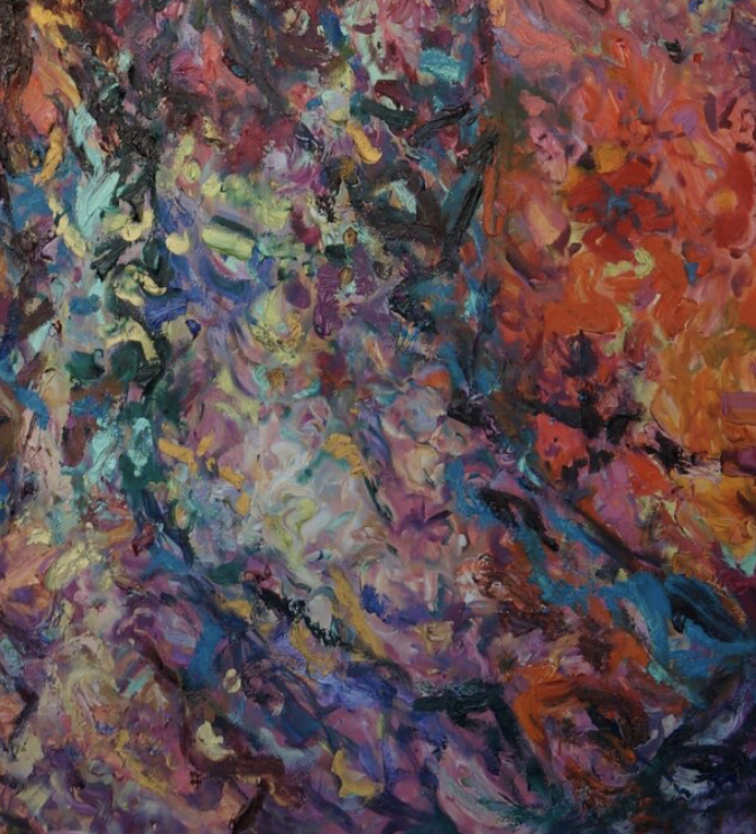 Oil painting Geishas by artist Anna Privaloff - details