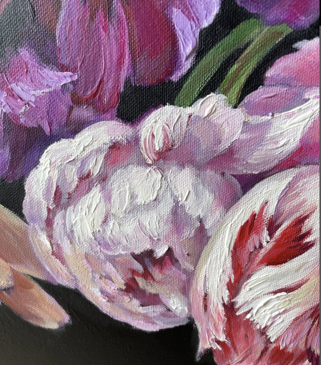Anna Reznikova's art Bouquet in Chinese Vase - details