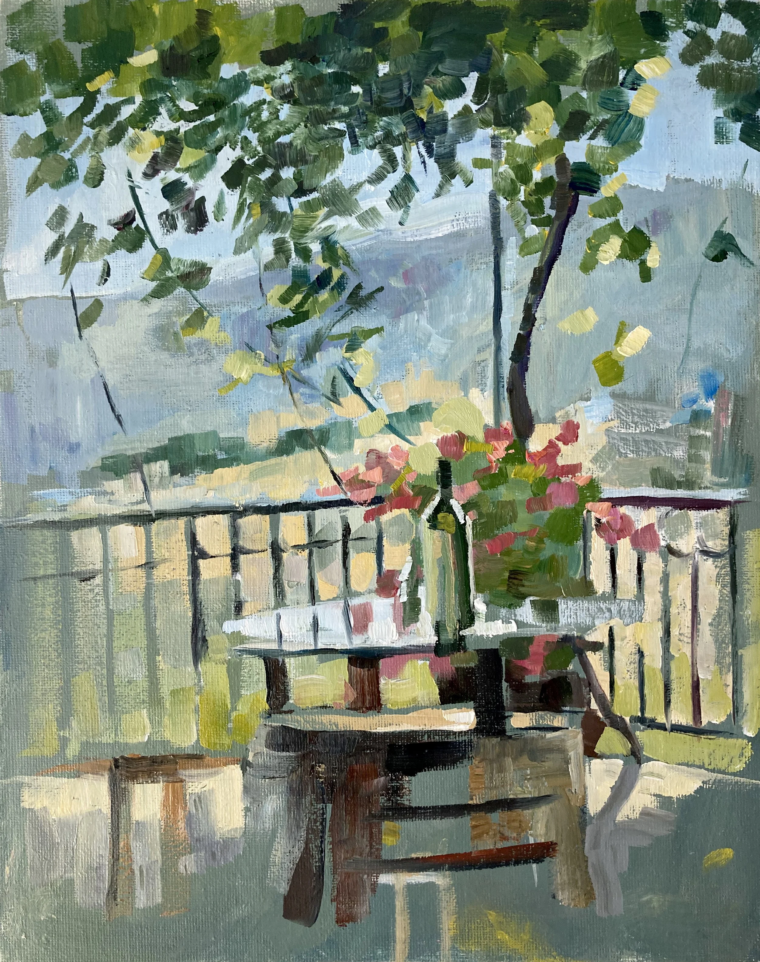 View of the mountains from winery in Cyprus