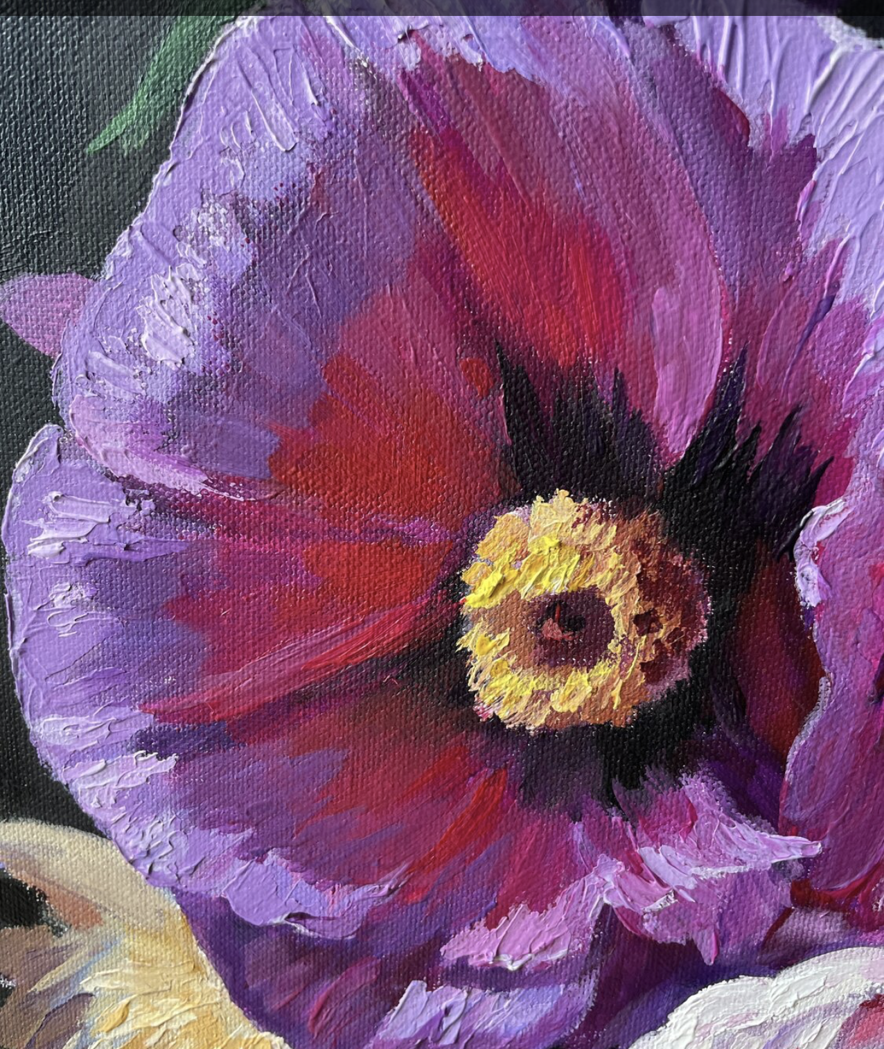 Anna Reznikova's art Bouquet in Chinese Vase - details