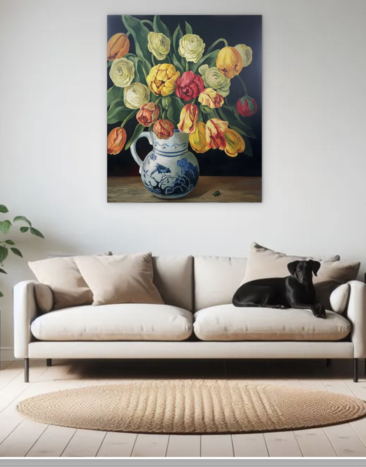 Anna Reznikova's art Spring Bouquet with Beetle - details