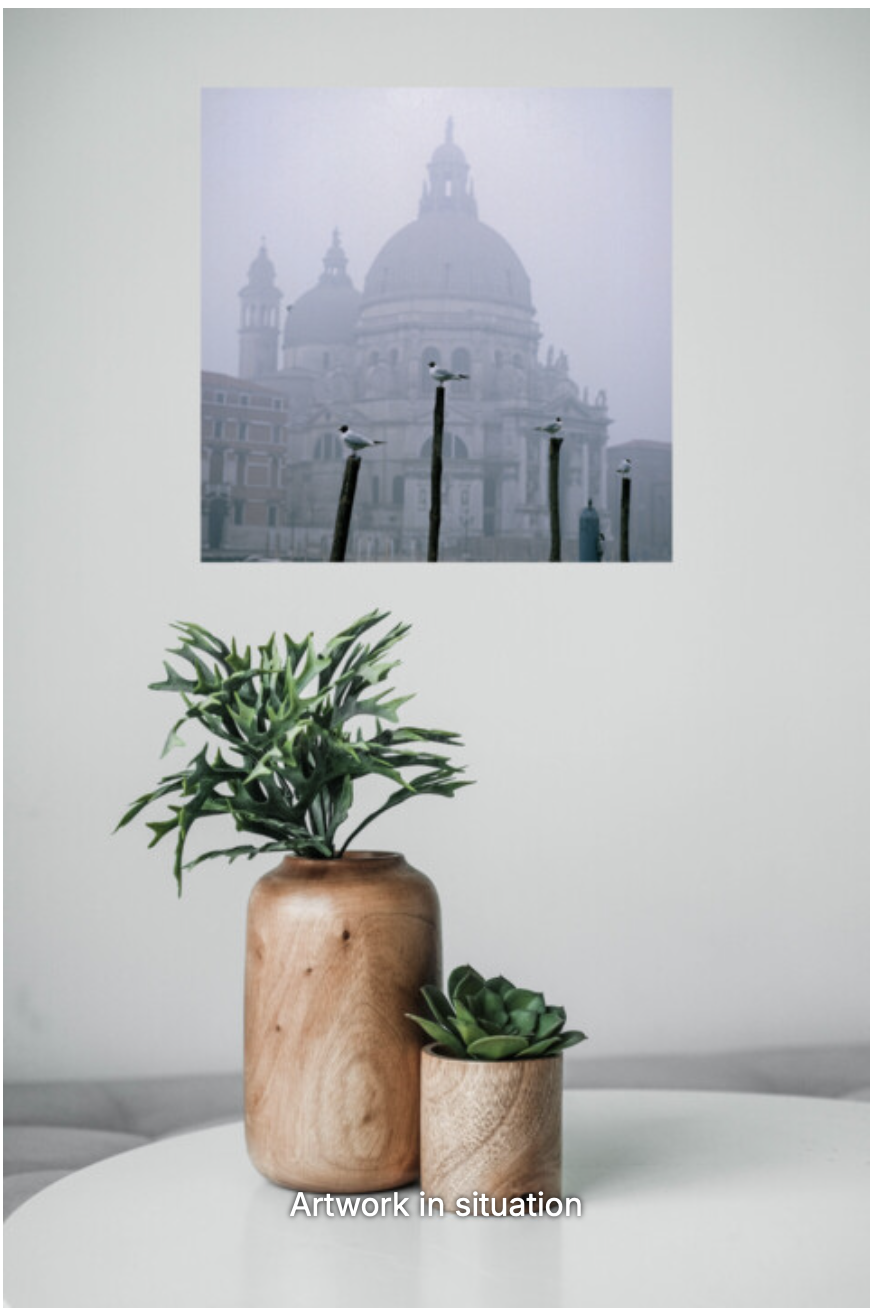 Artistic photography print Misty Morning on The Grand Canal in Venice by photographer Derek Harris - details