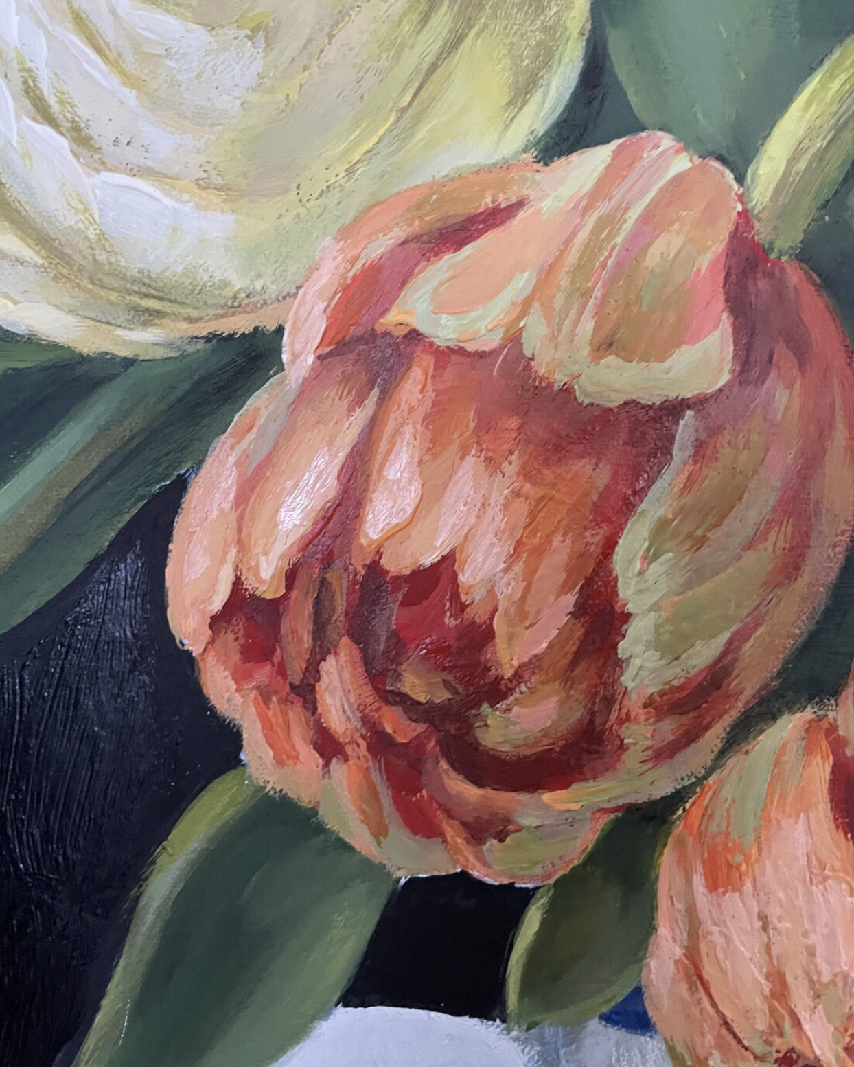 Anna Reznikova's art Spring Bouquet with Beetle - details