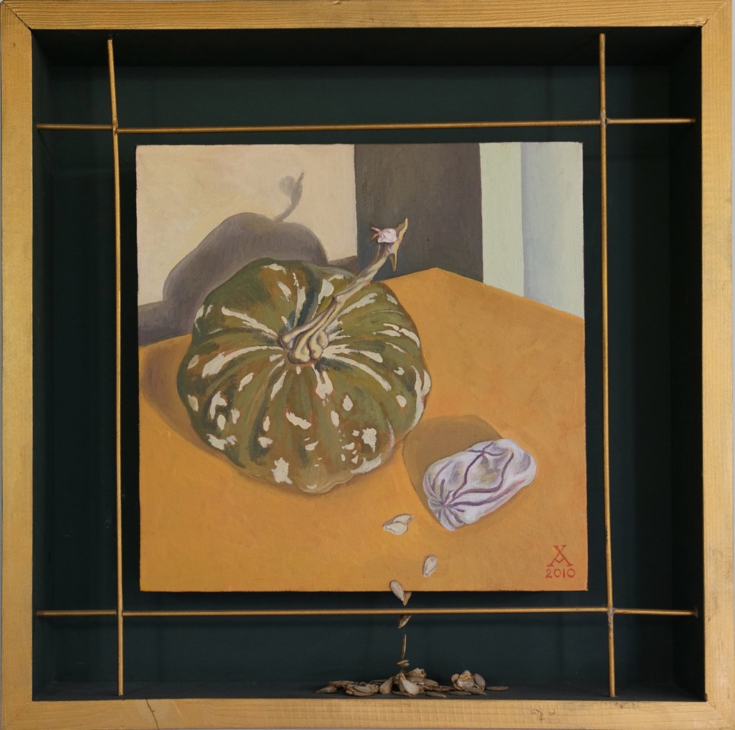 Oil painting Pumpkin by artist Andreas Charalambous