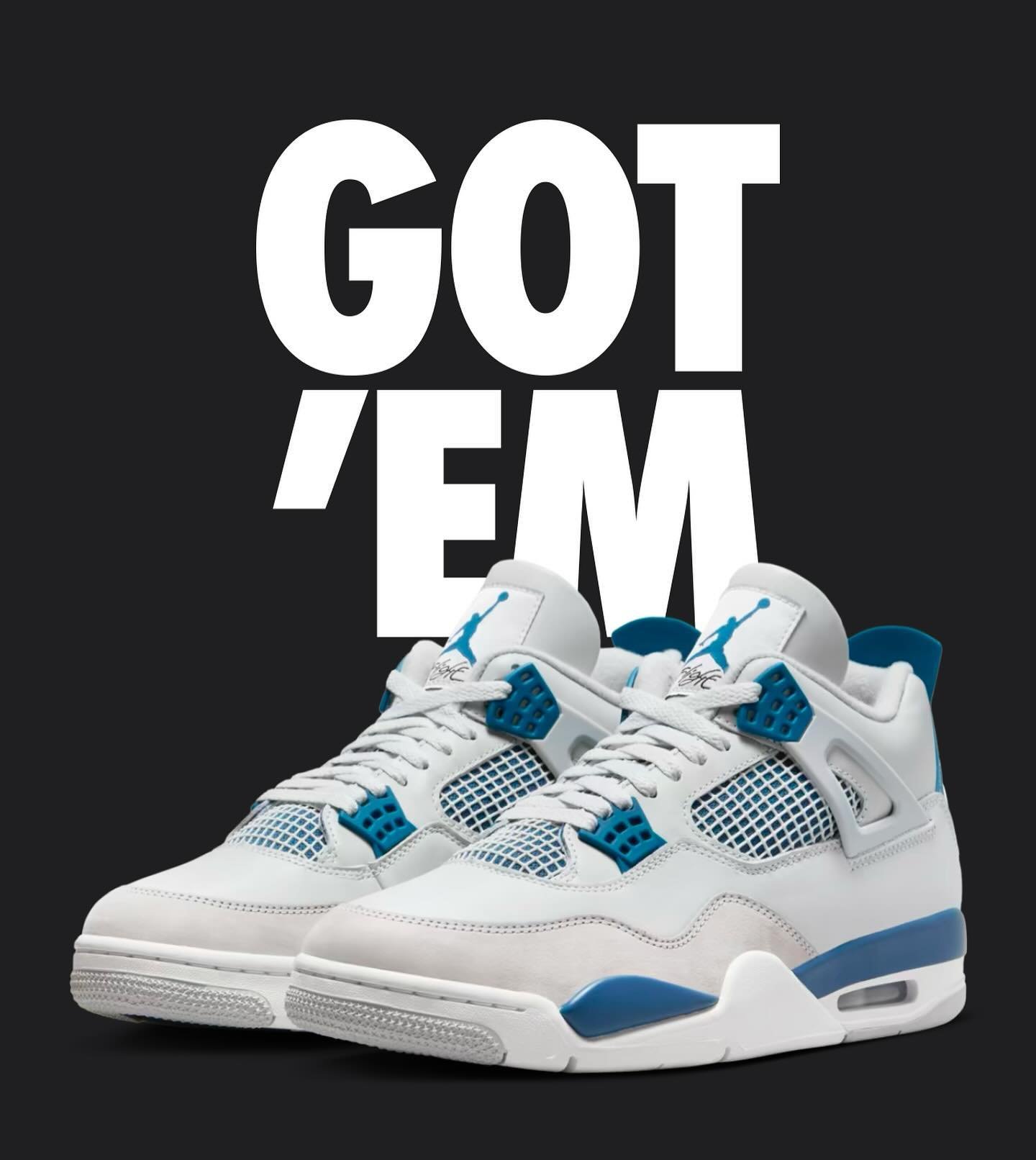 SHOCK DROP 👀 We alerted our community yesterday of a shock drop of the Air Jordan 4 &lsquo;Industrial Blue&rsquo; this morning. 

Did you manage to secure a pair? 🤔

#SneakerSpott #AirJordan4 #AirJordan4MilitaryBlue
