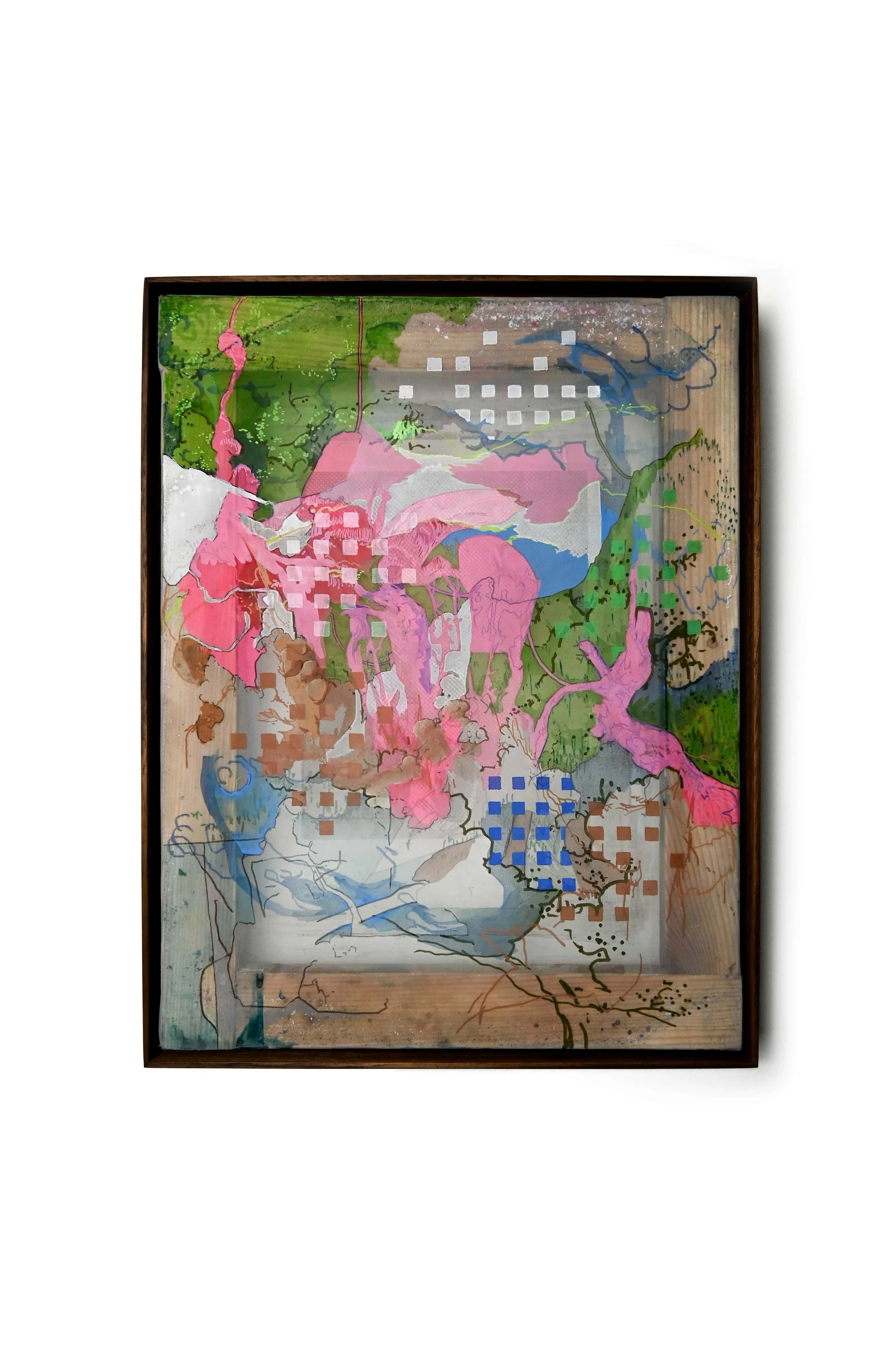 2024 | Mutation | Acrylics and ink on Nylon | 30x40cm