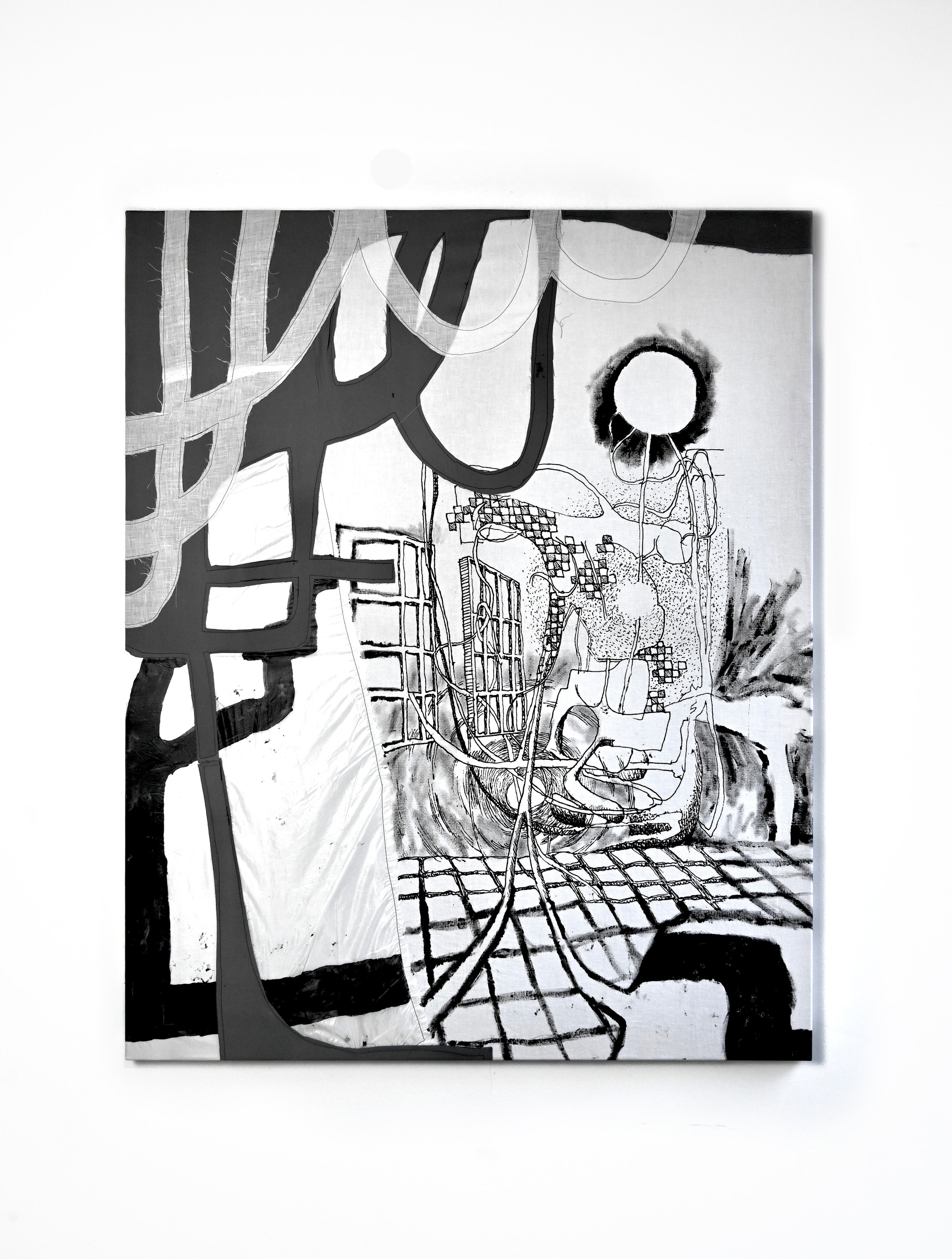 2023 | Space | acrylics on textile composition | 80x100cm