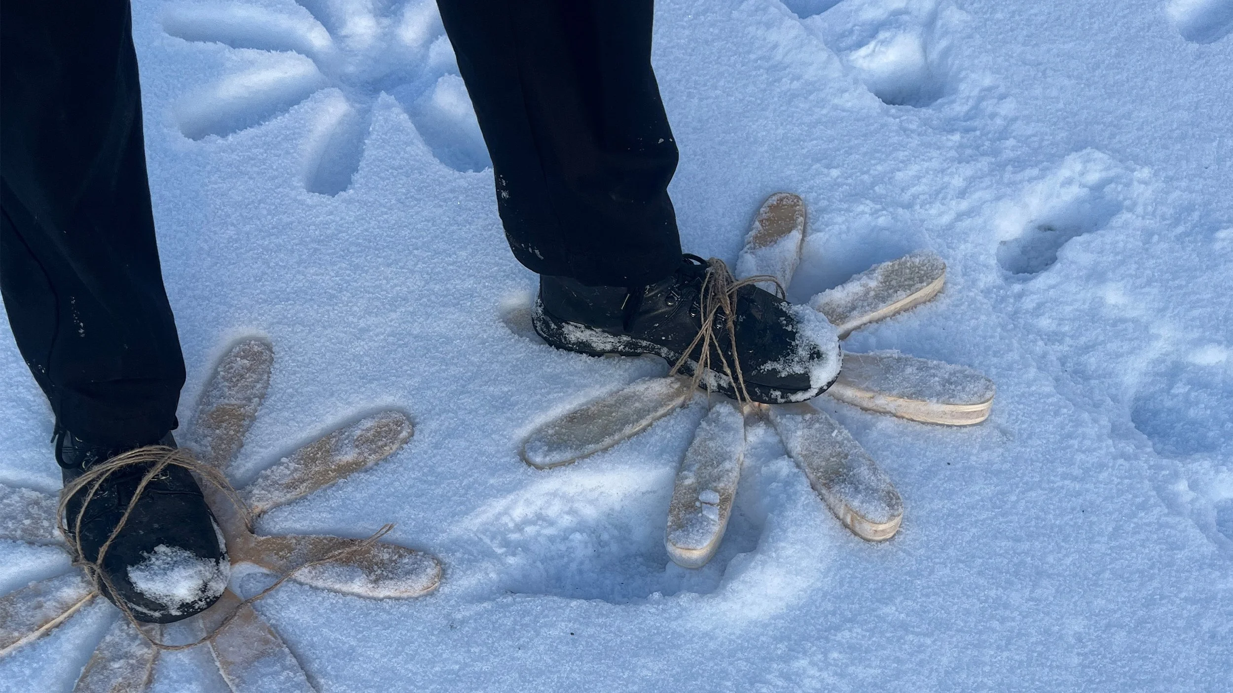 giulio-gallana-snowflower-land-art-installation-switzerland-2026-Snowshoes.jpg