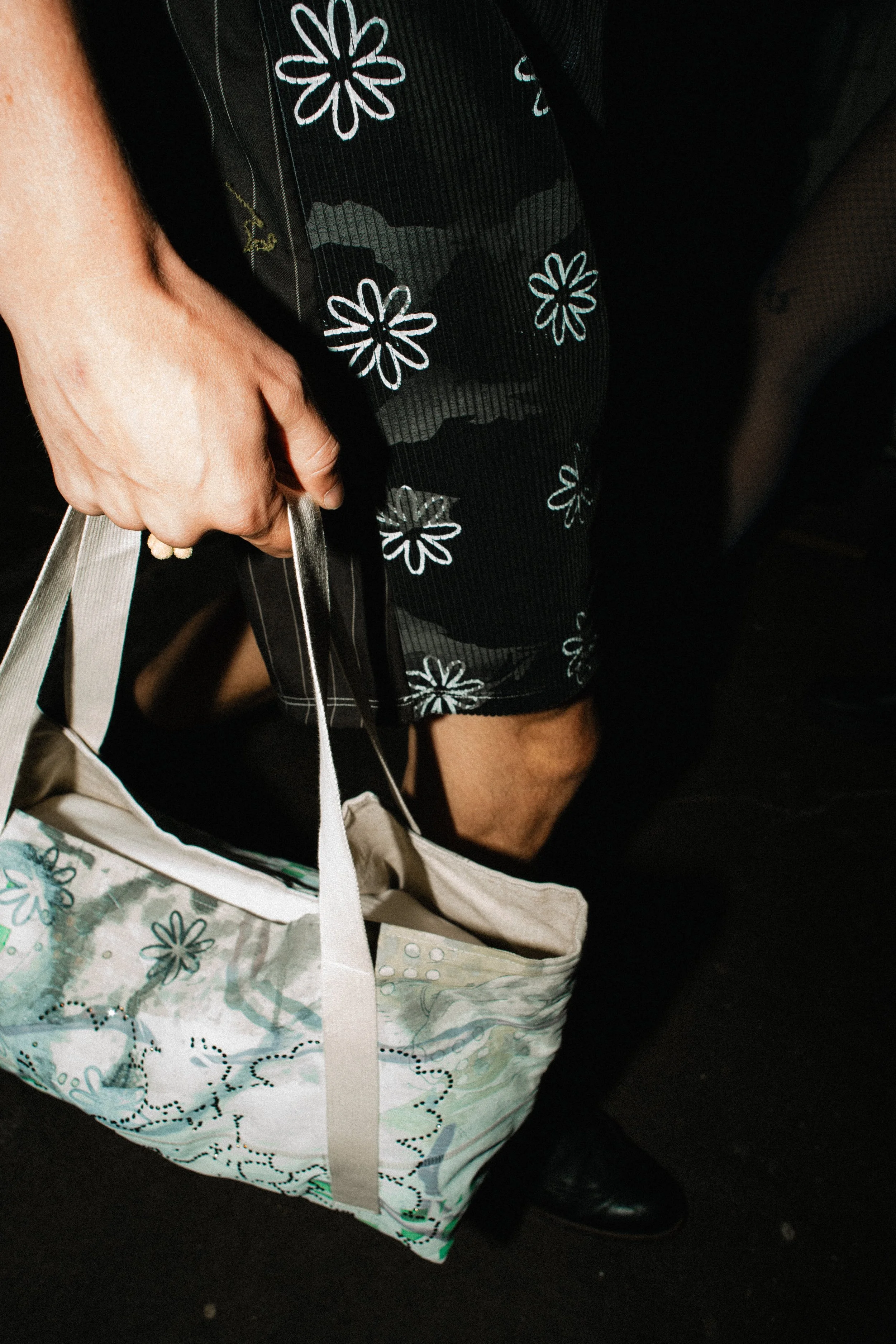 2024 | Beach Bag | screenprint, sublimation print and svarovski stones on cotton | 80x20x30cm