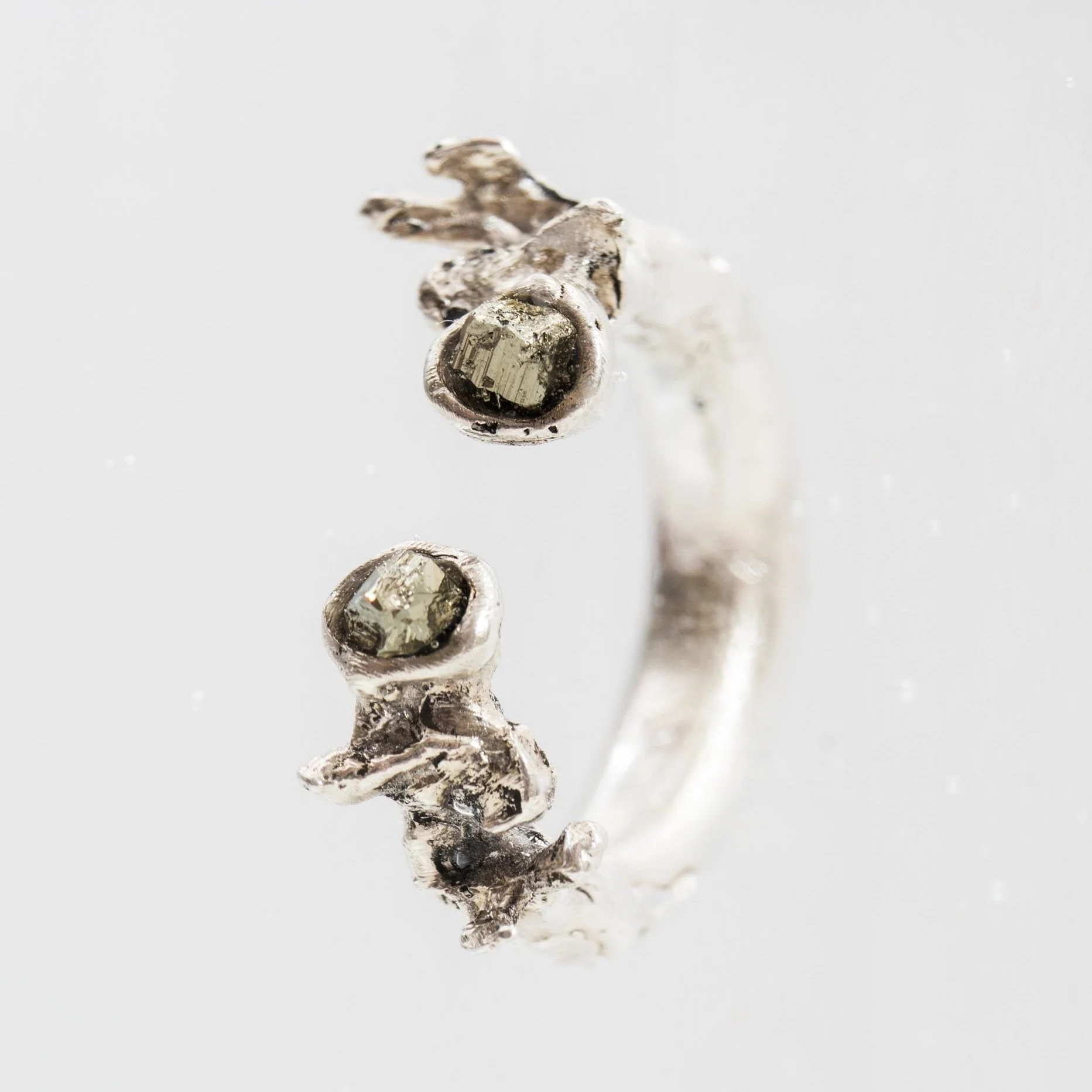 Double Flower Ring Silver925