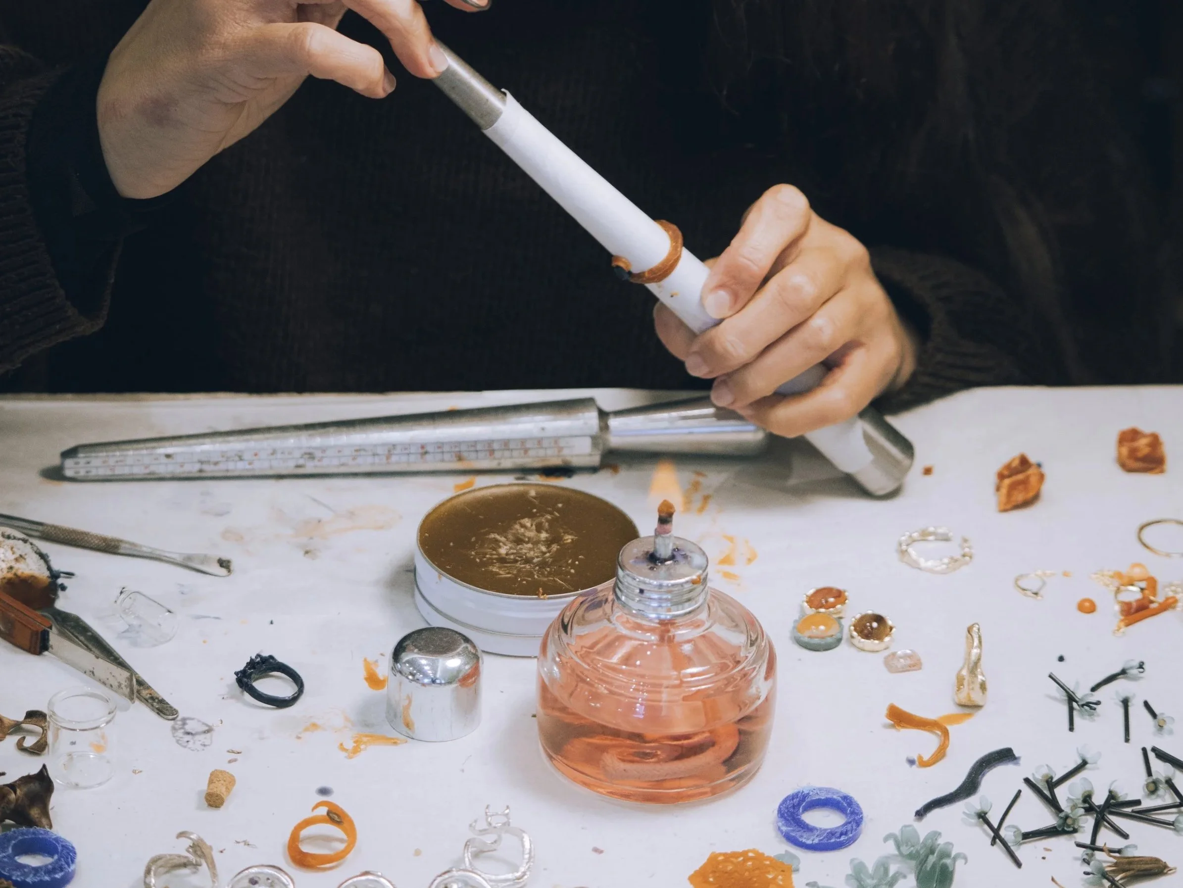 Objectini jewellery studio in Venice where handmade jewellery workshops take place