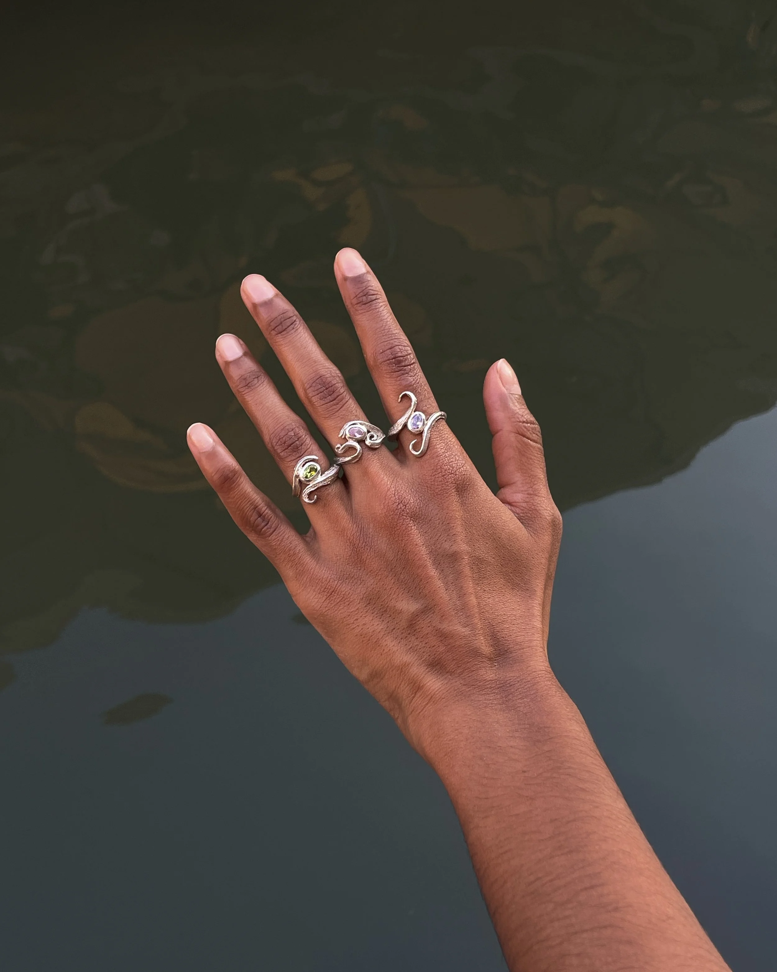 Green Garlic Ring | Unique Piece