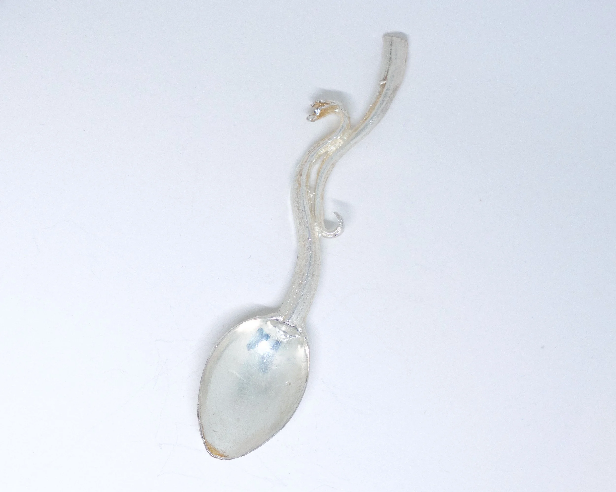 Silver-Plated Garlic Brass Spoon n.3