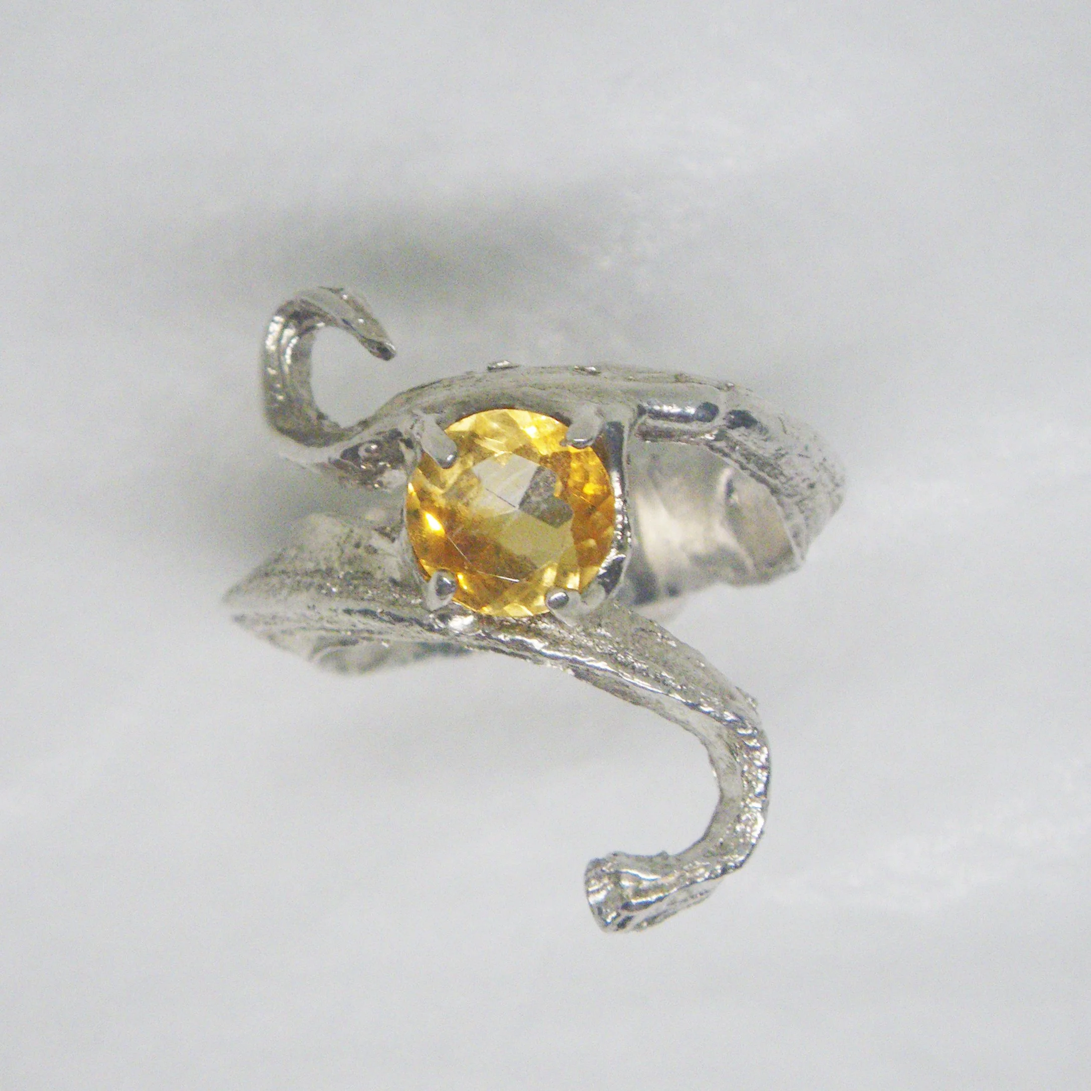 Citrine Garlic Ring - Unique Piece