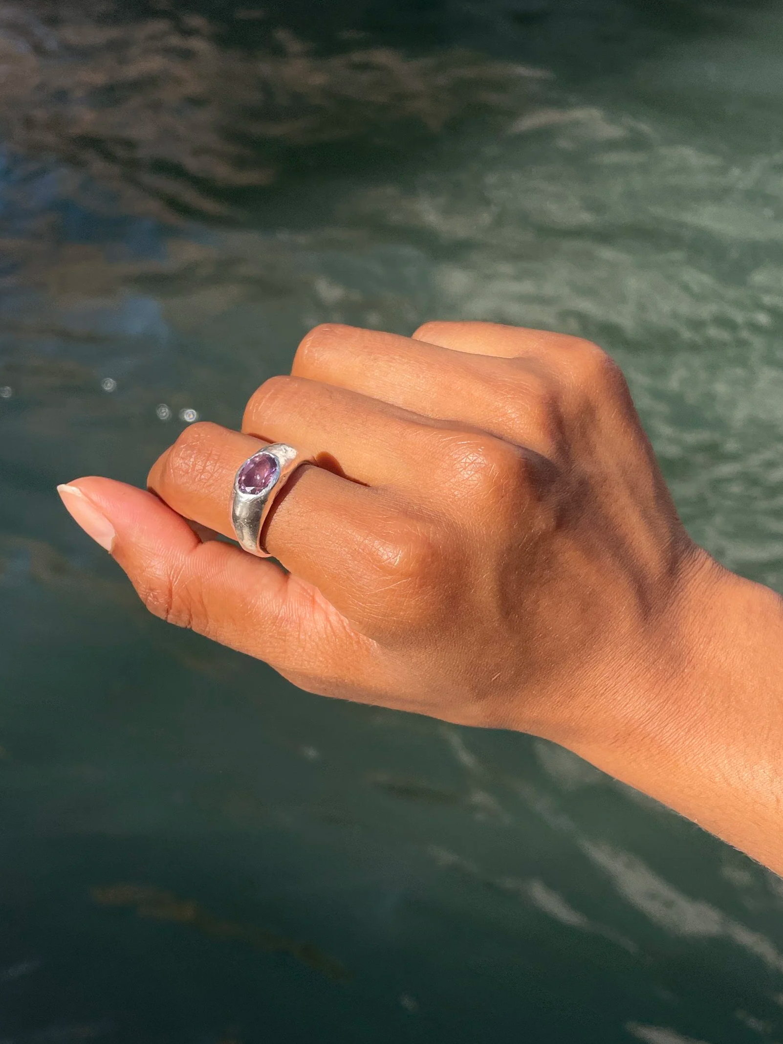 Chunky Amethyst Ring | Unique Piece