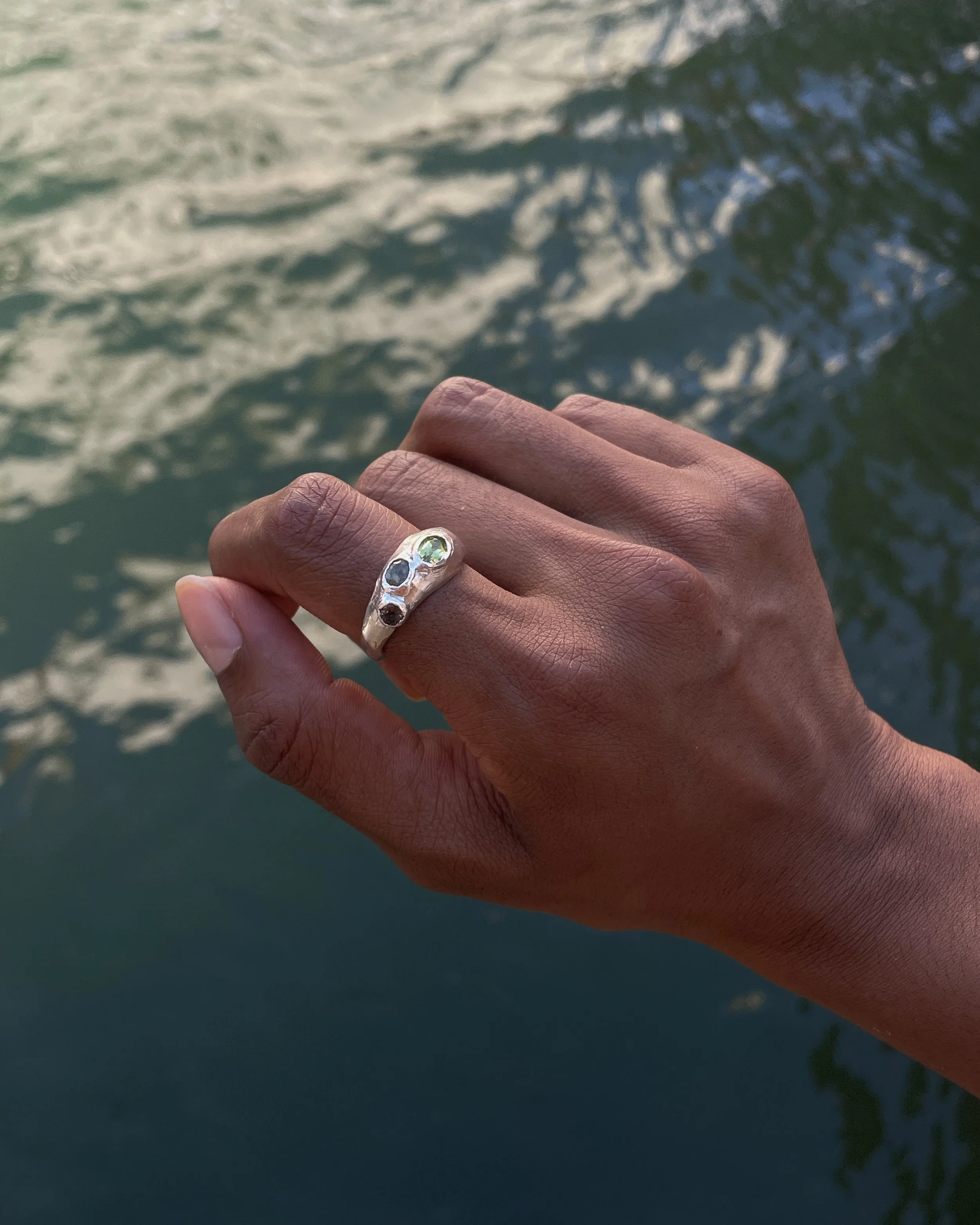 Chunky Green  Ring | Unique Piece