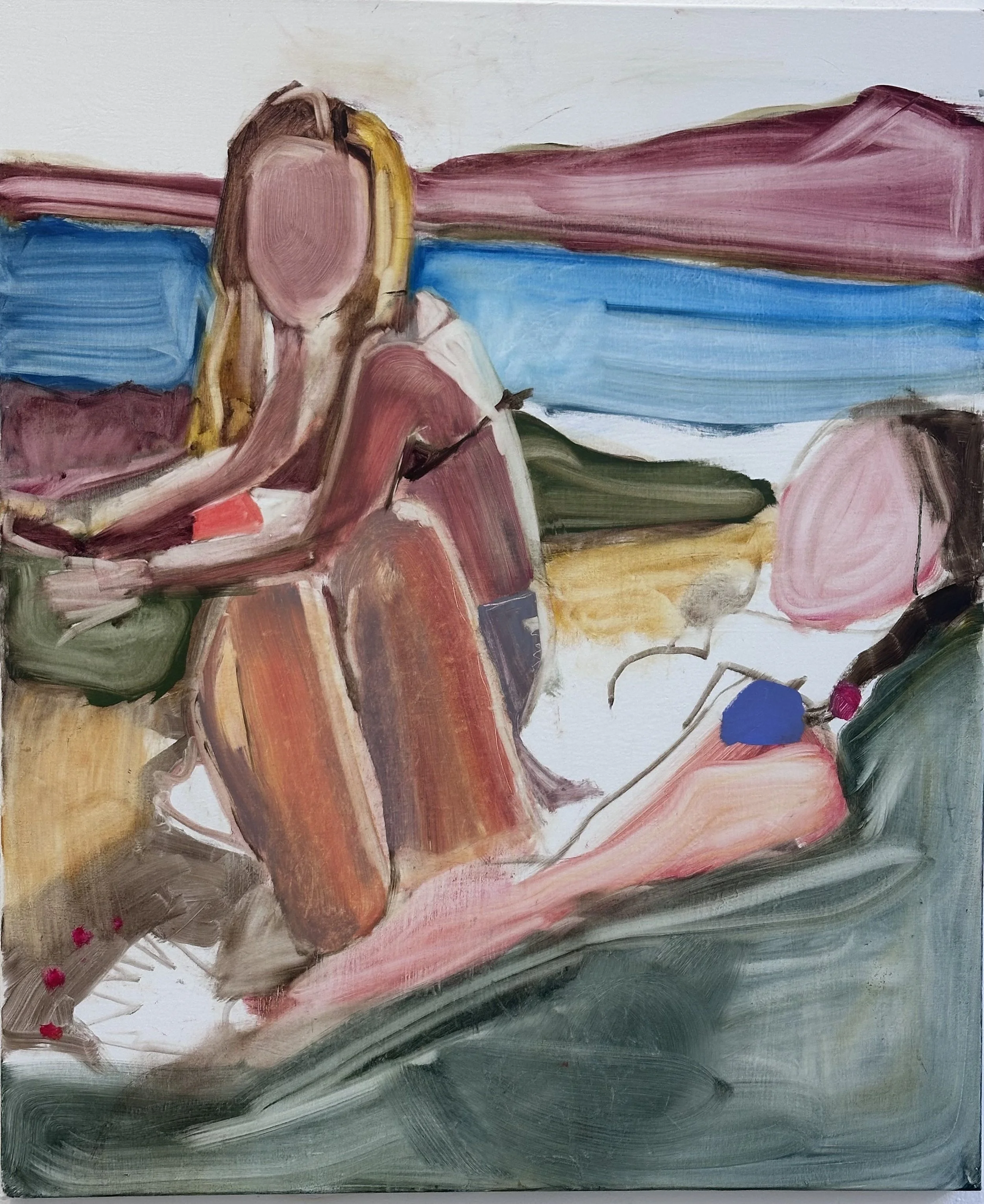 Between Sunlight and Shadows, Oil on Canvas, 2025, 120cm x 100cm 