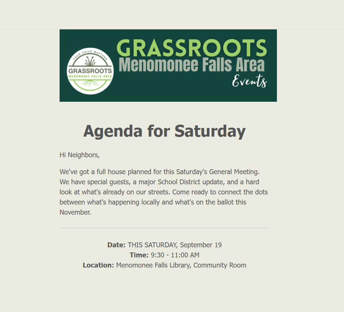Grass Roots Menomonee Falls
