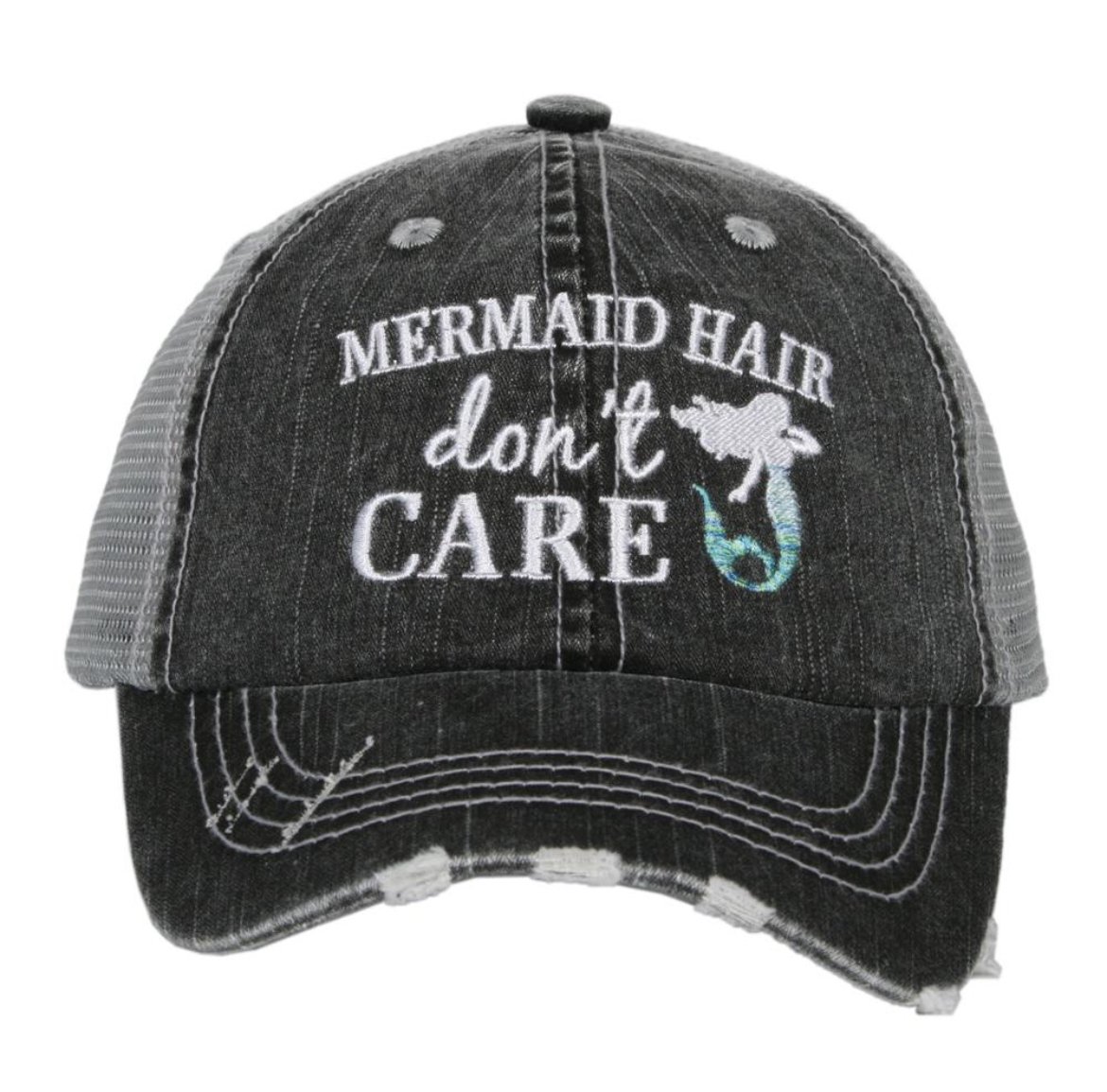 Mermaid Hair Don’t Care embroidered Kids hat
