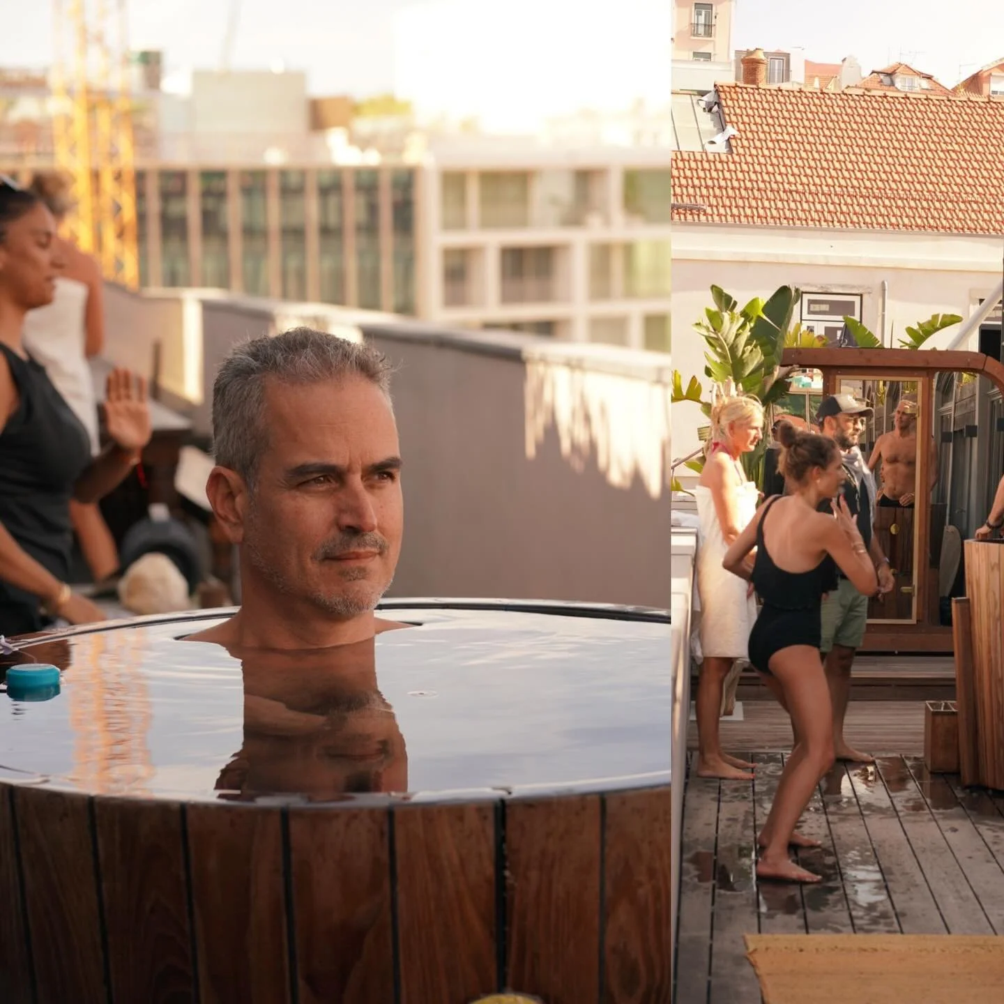 Our last &lsquo;Fire &amp; Ice&rsquo; gathering at the Ministry of Magic was an amazing experience! 🔥❄️ Set in a beautiful penthouse with stunning views over Lisbon, we immersed ourselves in the power of contrast therapy with two rounds of sauna, ic