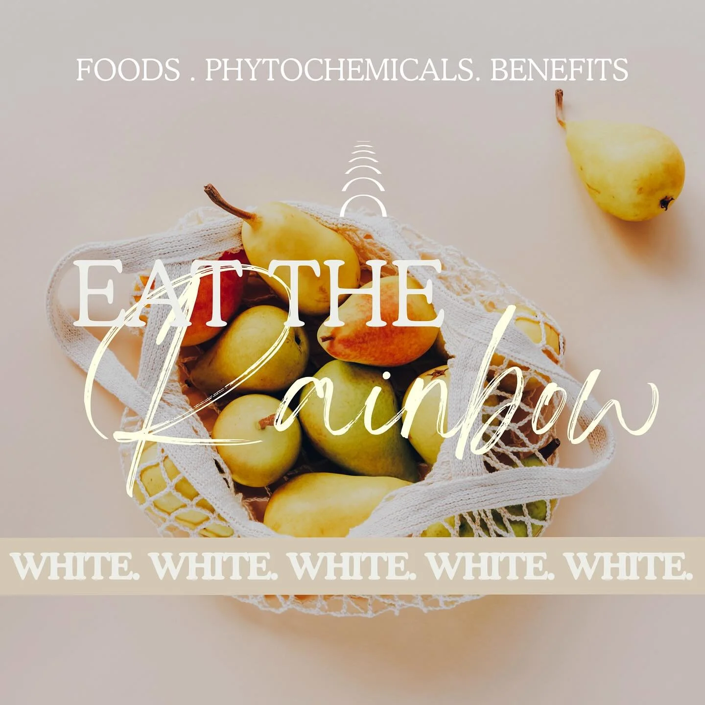 Did you know the colors in your fruits and veggies unlock powerful health benefits? 🌈 White foods like garlic and cauliflower support heart health, immunity, and reduce inflammation. 

Swipe to see how phytonutrients can transform your plate and you