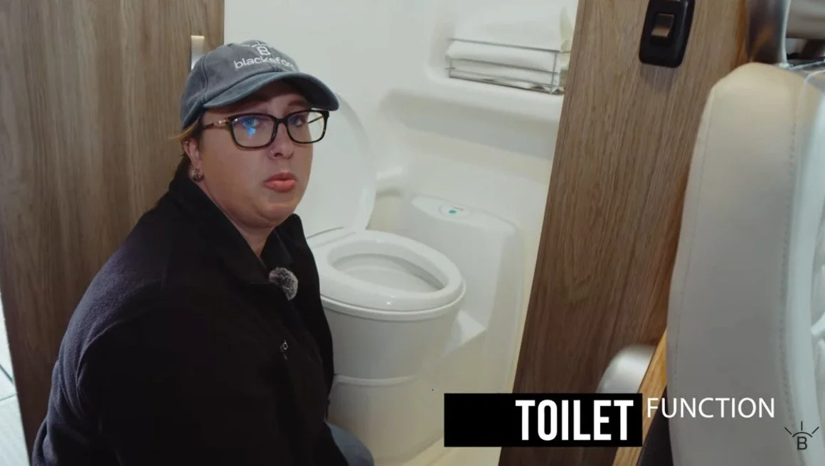 Winnebago Solis PX Bathroom: Cassette Toilet &amp; Shower