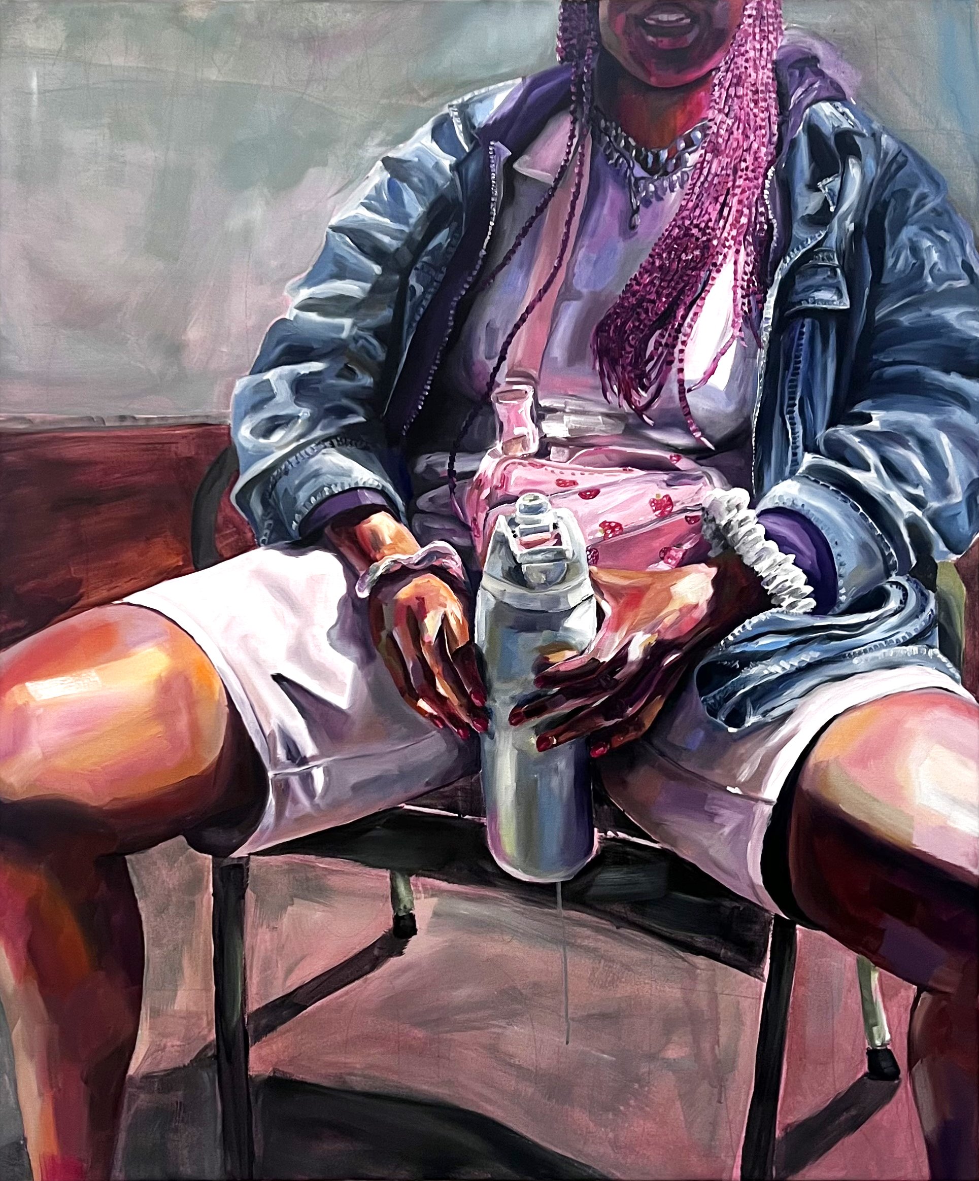 Muse in the Son | 100cm x 119cm, Oil and acrylic on canvas, 2025