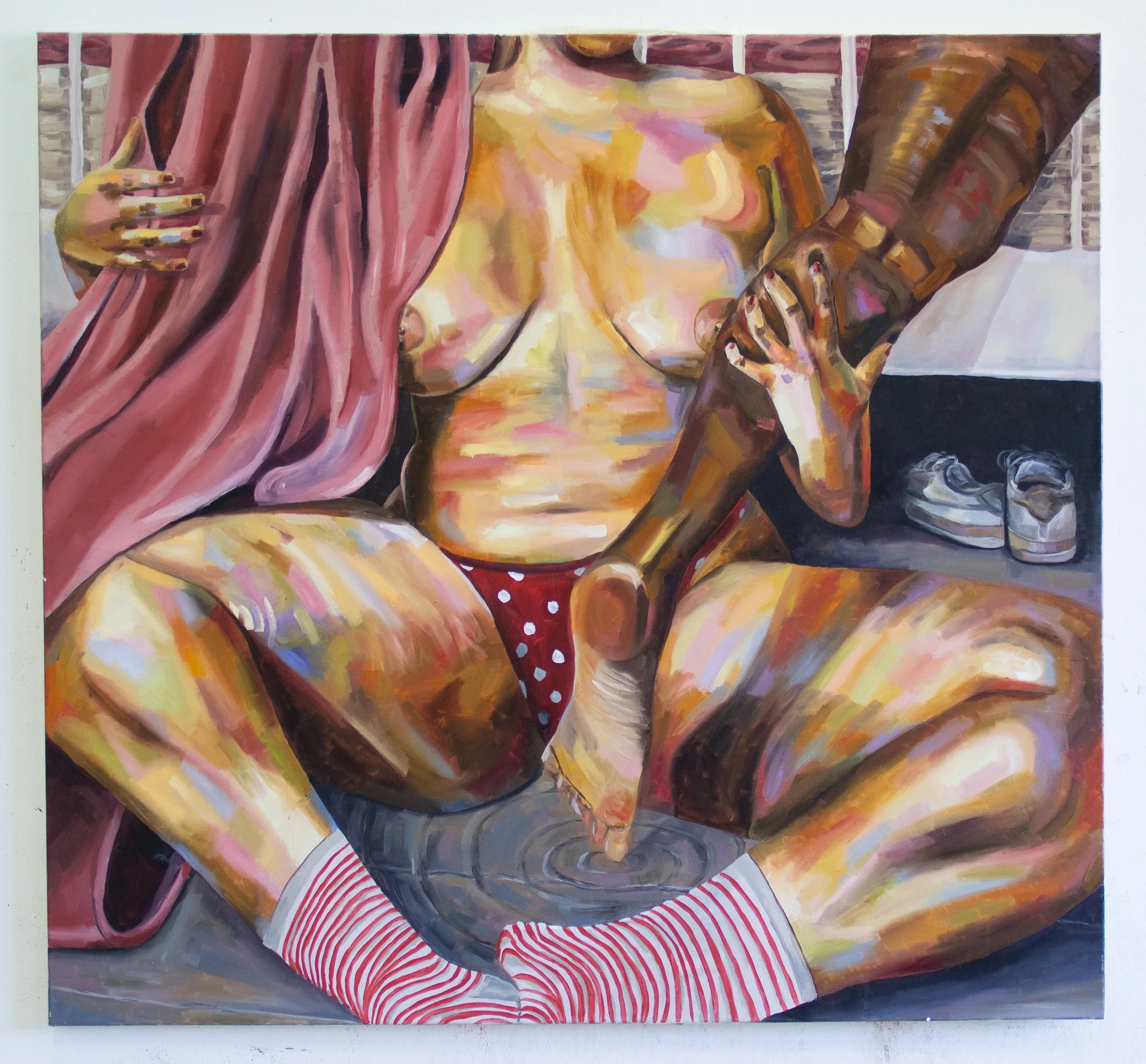 Take a Dip | 150cm x 140cm, Oil on canvas, 2025