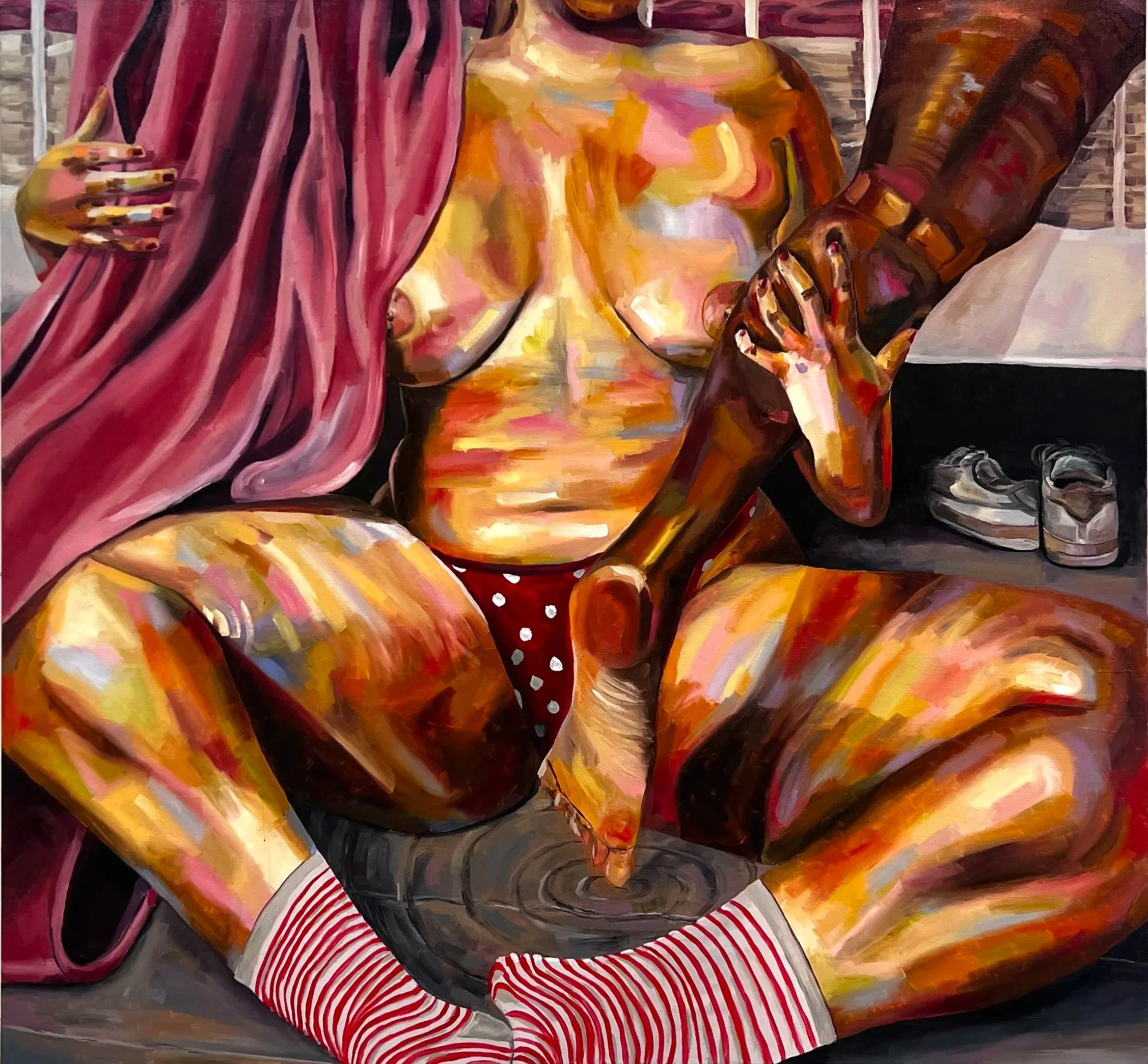 Take a Dip | 150cm x 140cm, Oil on canvas, 2025