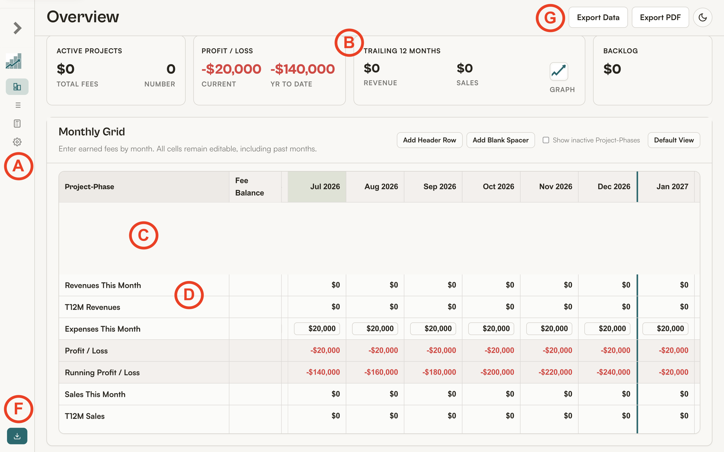 Graphic describing how to navigate the SimpleTrends app for small-firm architects