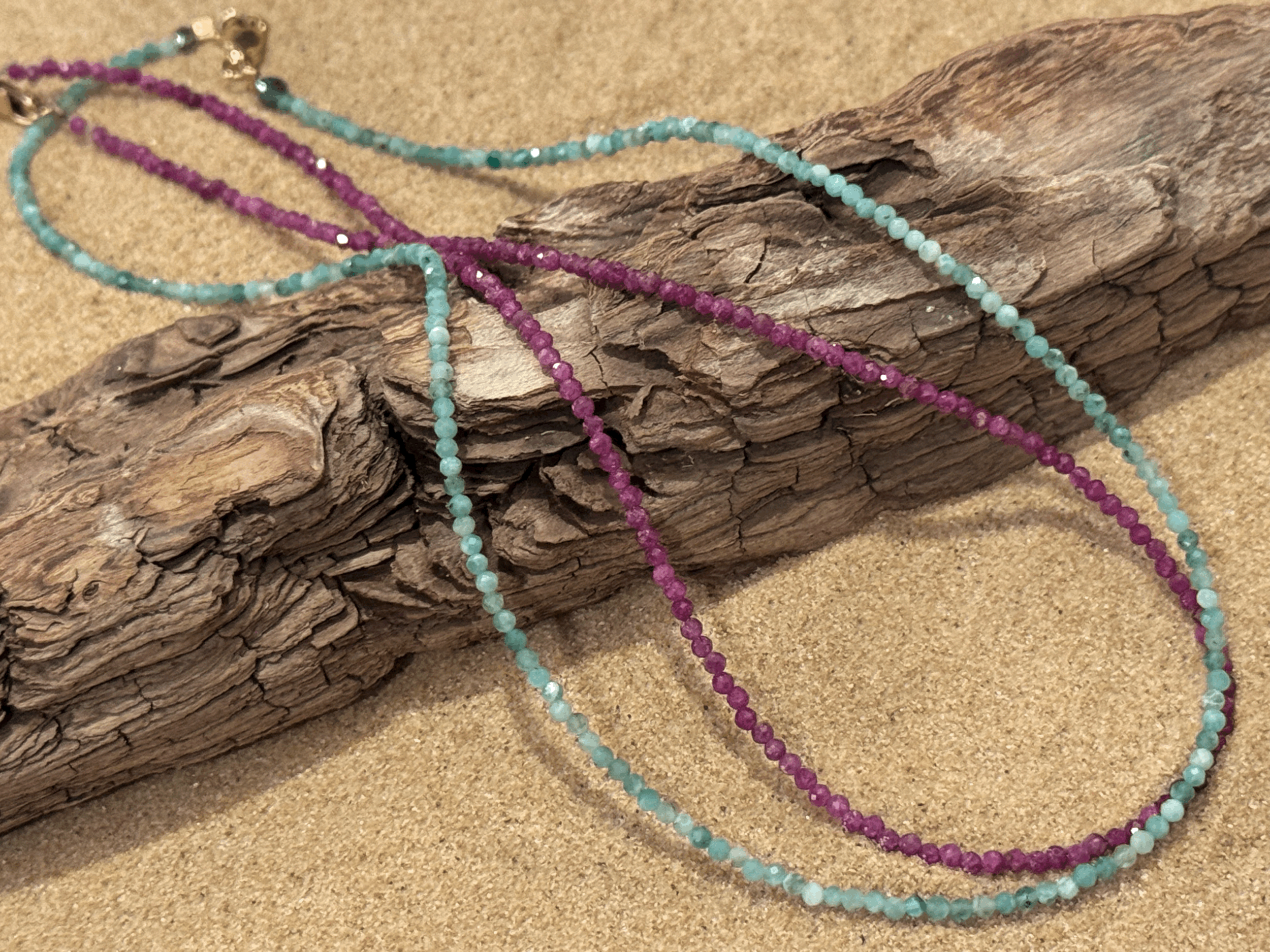 Genuine Precious Stone Beads with 14k Gold or Sterling Silver Clasp