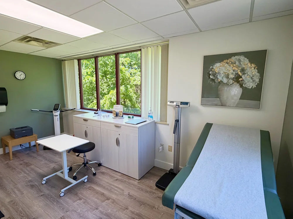Bright, private exam room at Chia Endocrinology & Wellness, Wexford PA