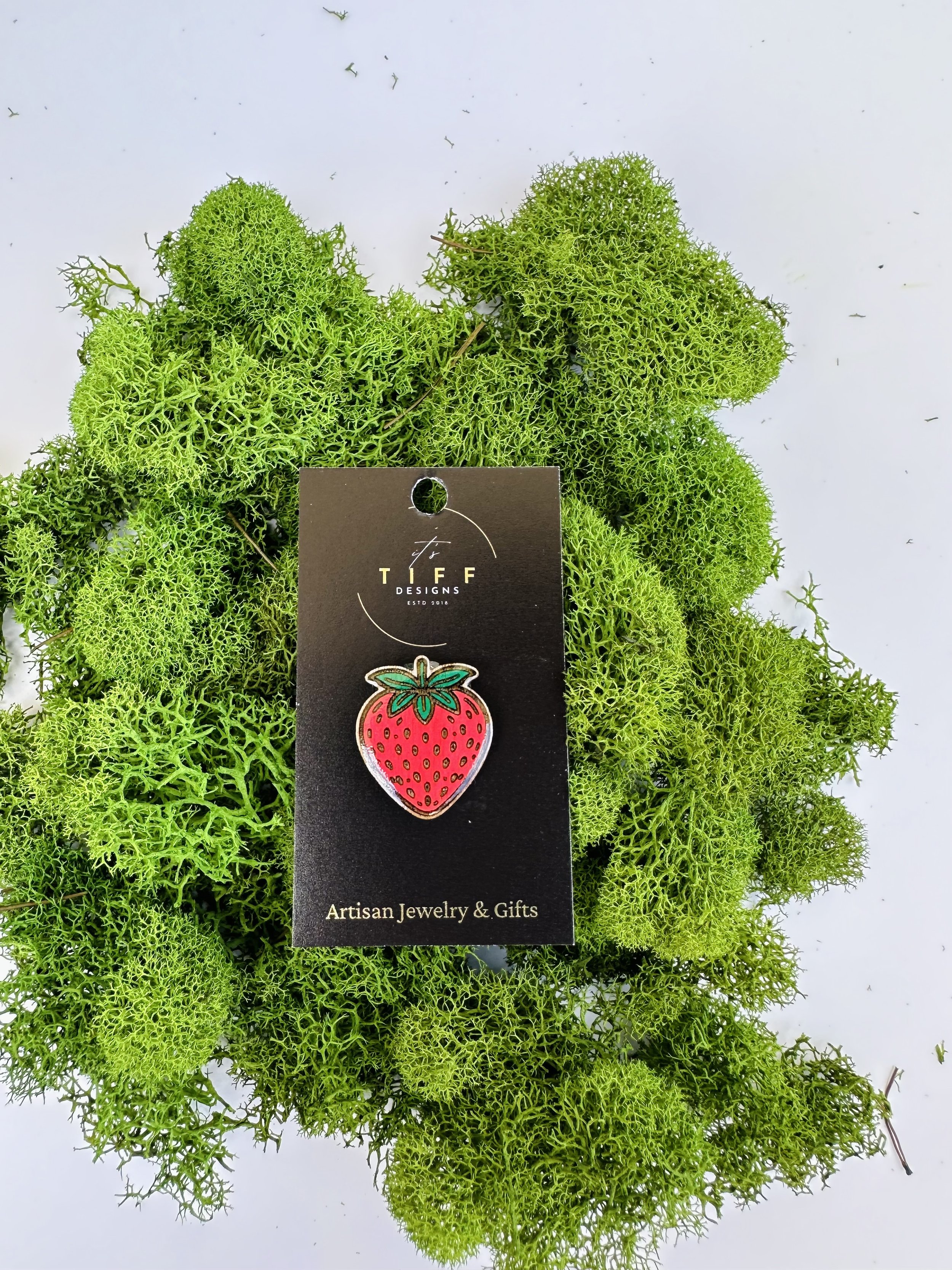 Red Strawberry Pin